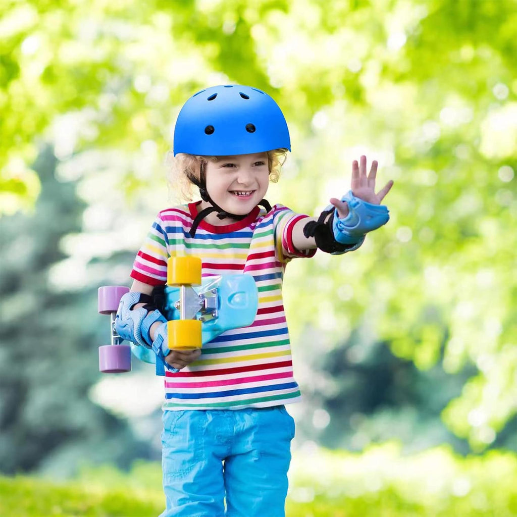 Juego de casco para niños con rodilleras, coderas y muñequeras, cas...