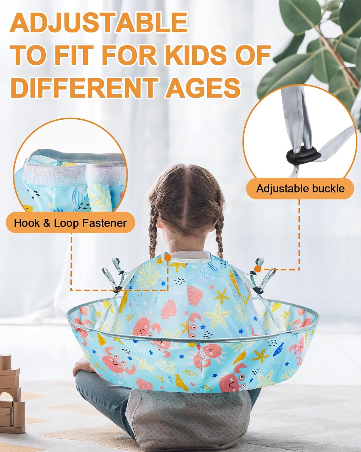 Lictin Capas de corte de pelo para niños, capa de corte de pelo par...