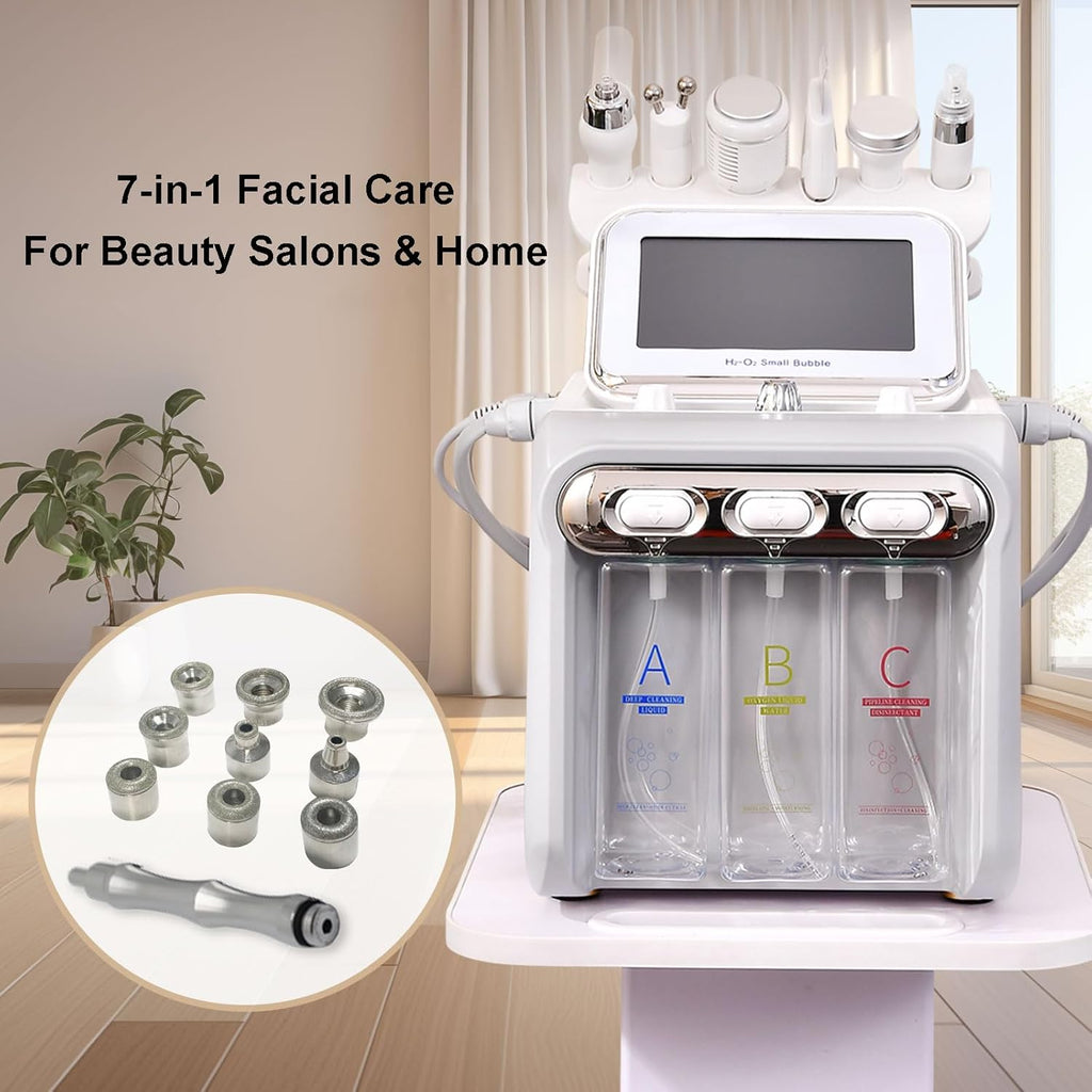 Máquina facial 7 del oxígeno del hidrógeno en una máquina de Microd...