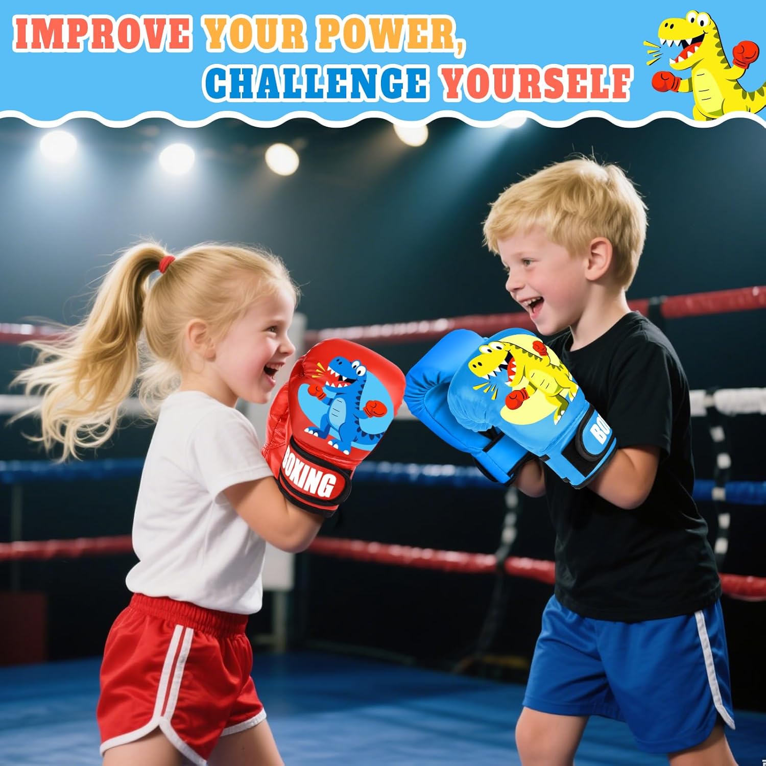 Guantes de boxeo para niños y niñas, guantes de entrenamiento de bo...