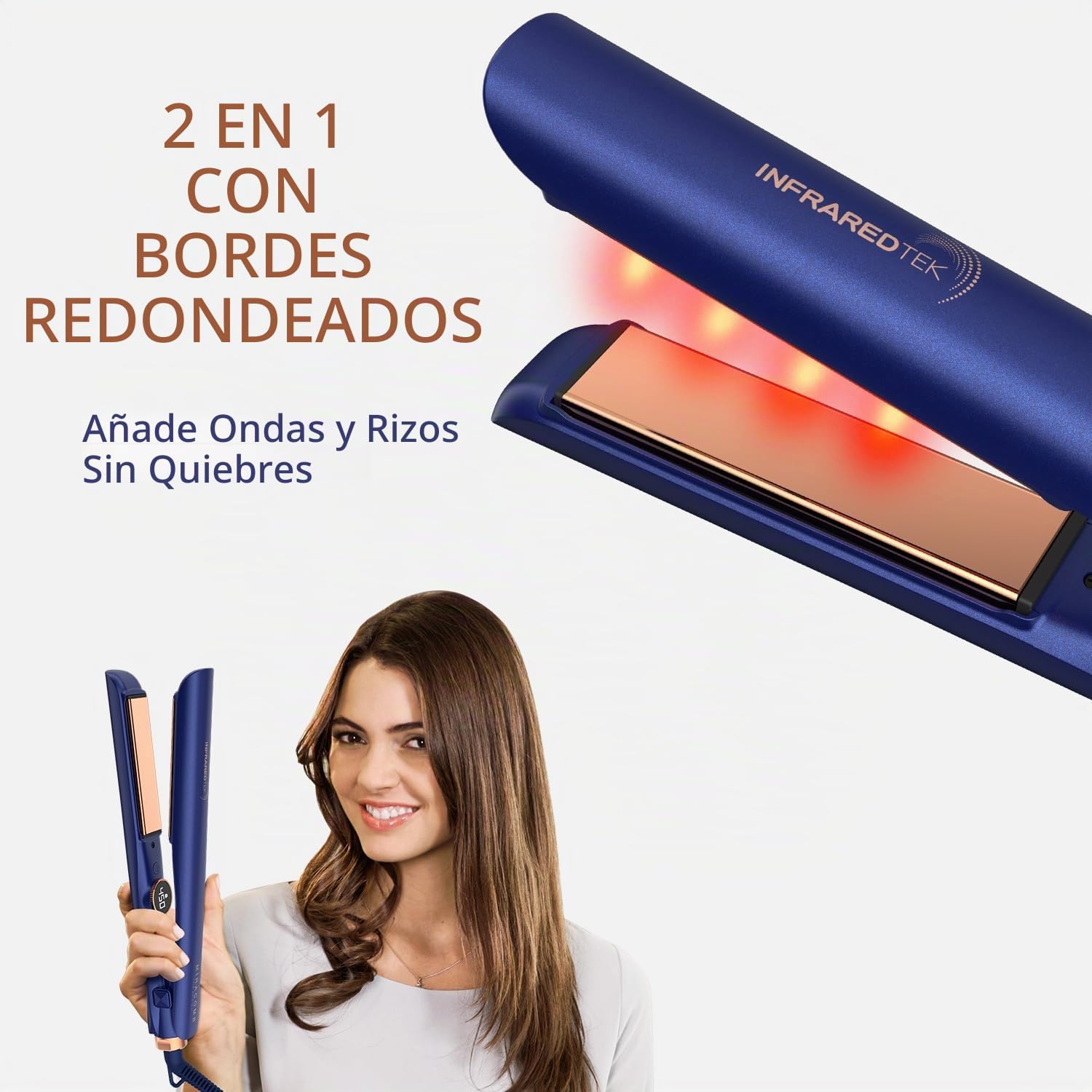 Plancha plana de titanio | MIRACOMB Plancha alisadora profesional c...
