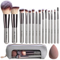 Juego de Brochas de Maquillaje de Viaje BS-MALL 14 Piezas con 1 Pie...