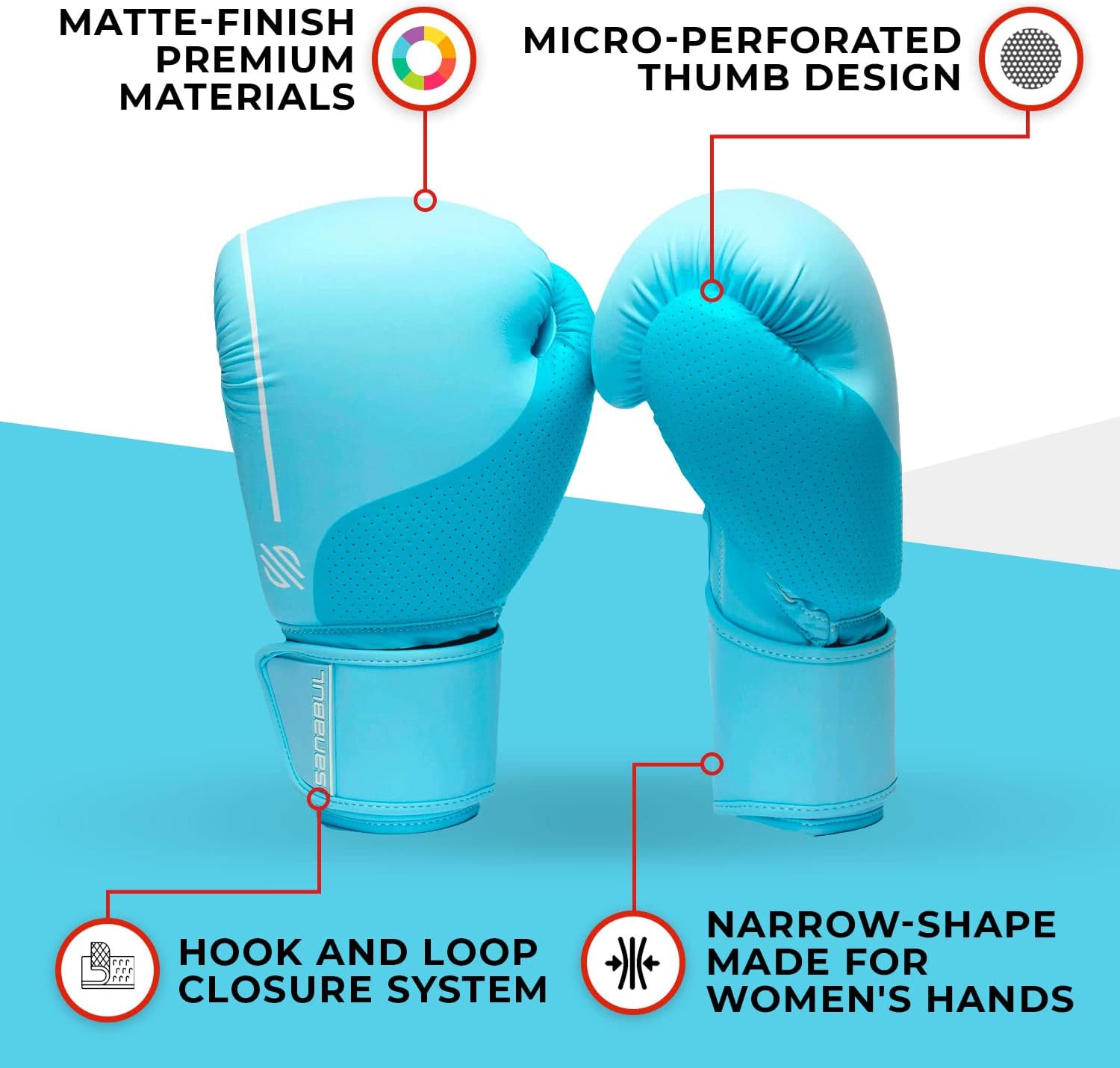 Sanabul Guantes de Boxeo de Huevo de Pascua para Mujeres, Guantes P...
