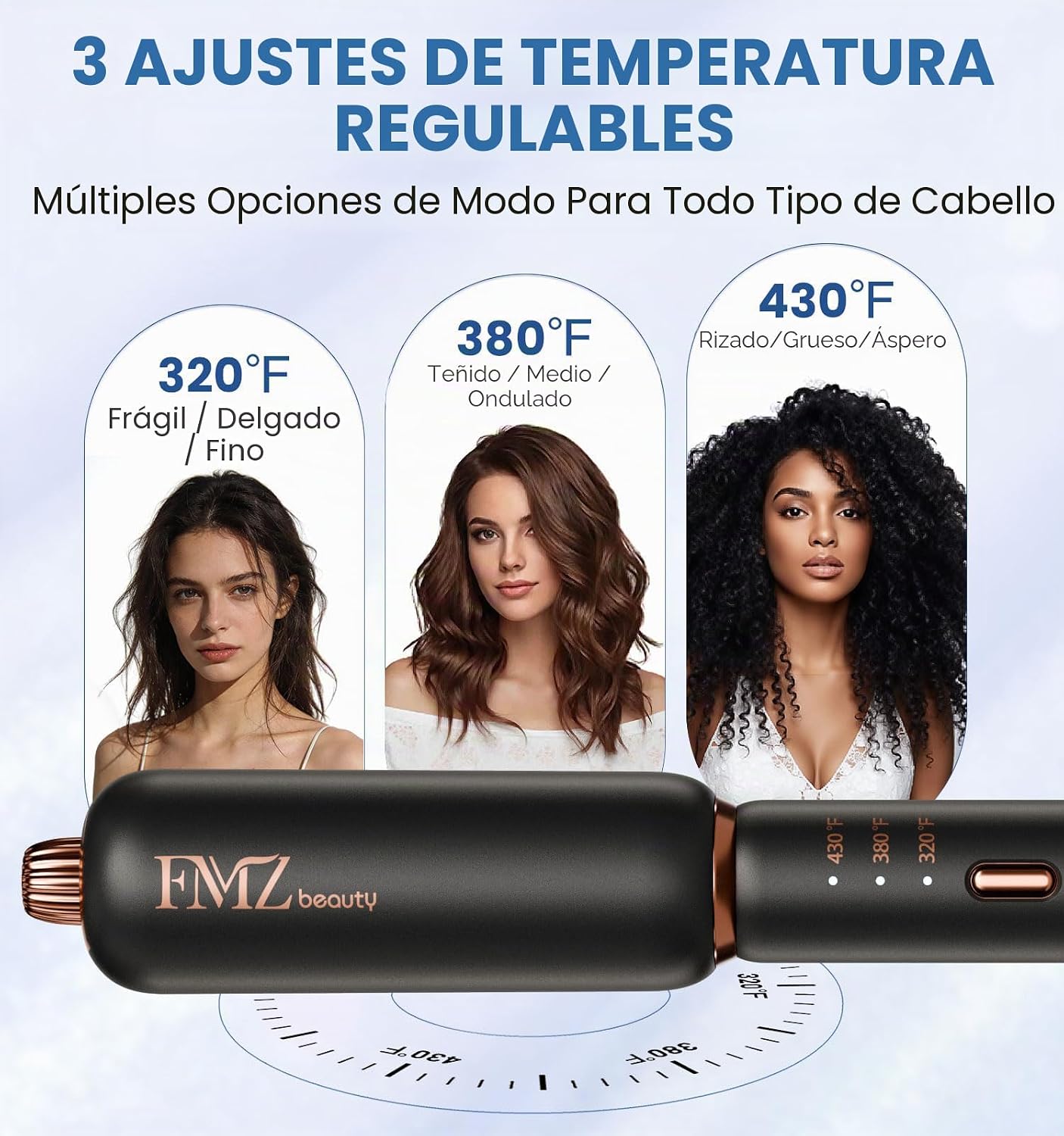 FMZ Plancha plana para el cabello, alisadora de pelo de cerámica de...