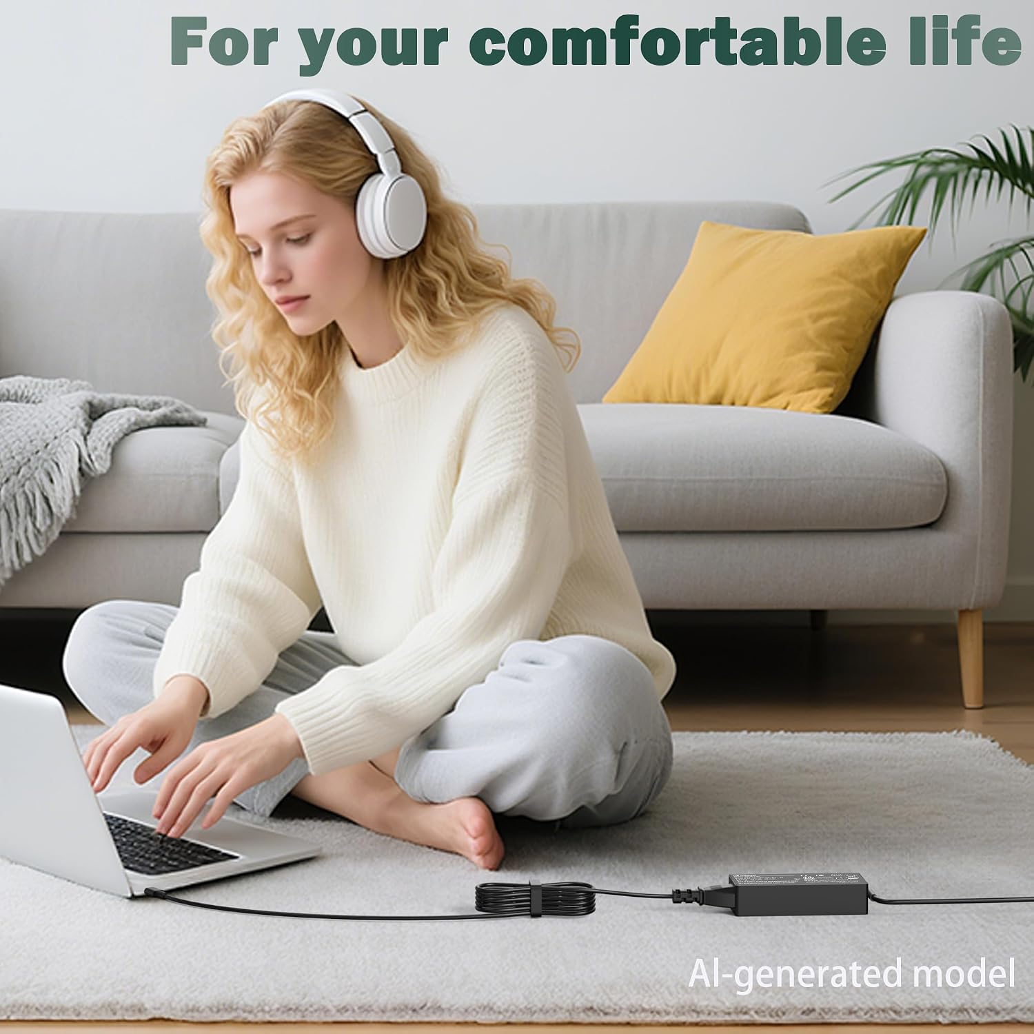 Cargador universal para portátil USB C de 100 W, compatible con Len...