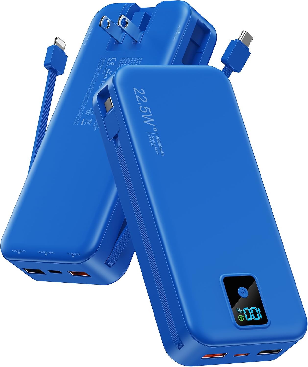 Cargador portátil Rngsnoy 20000mAh 22.5W con cable incorporado y en...