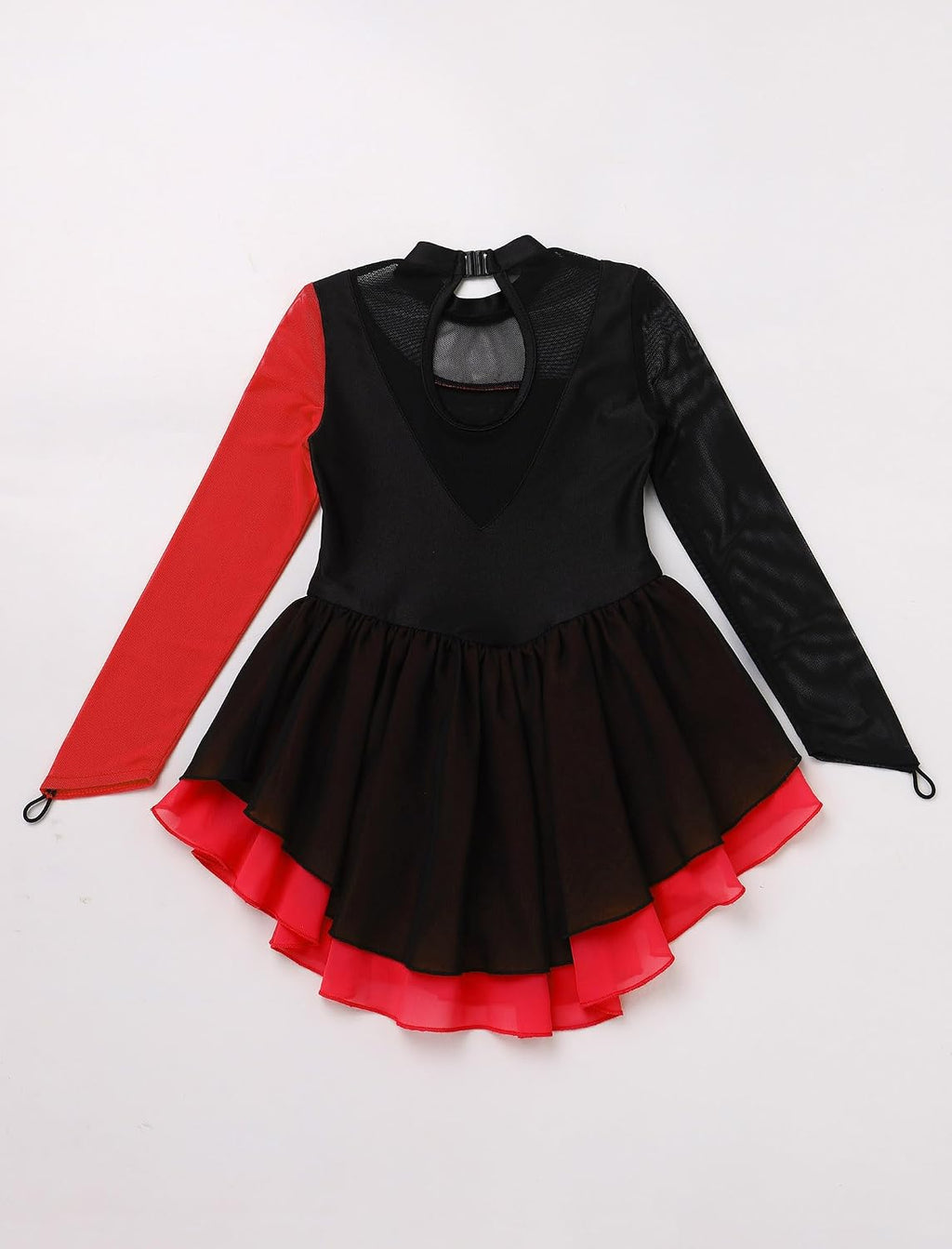 ODASDO Vestido de patinaje sobre hielo artístico para niñas y niños...
