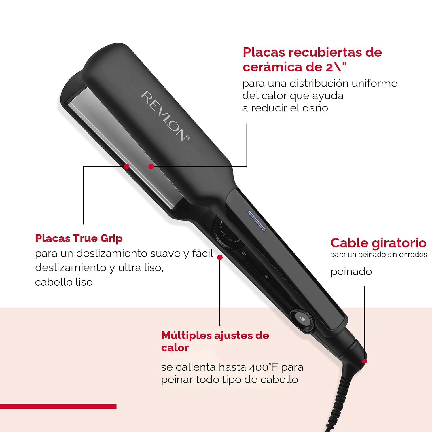 REVLON Plancha Alisadora de Cerámica Smooth and Straight | Resultad...