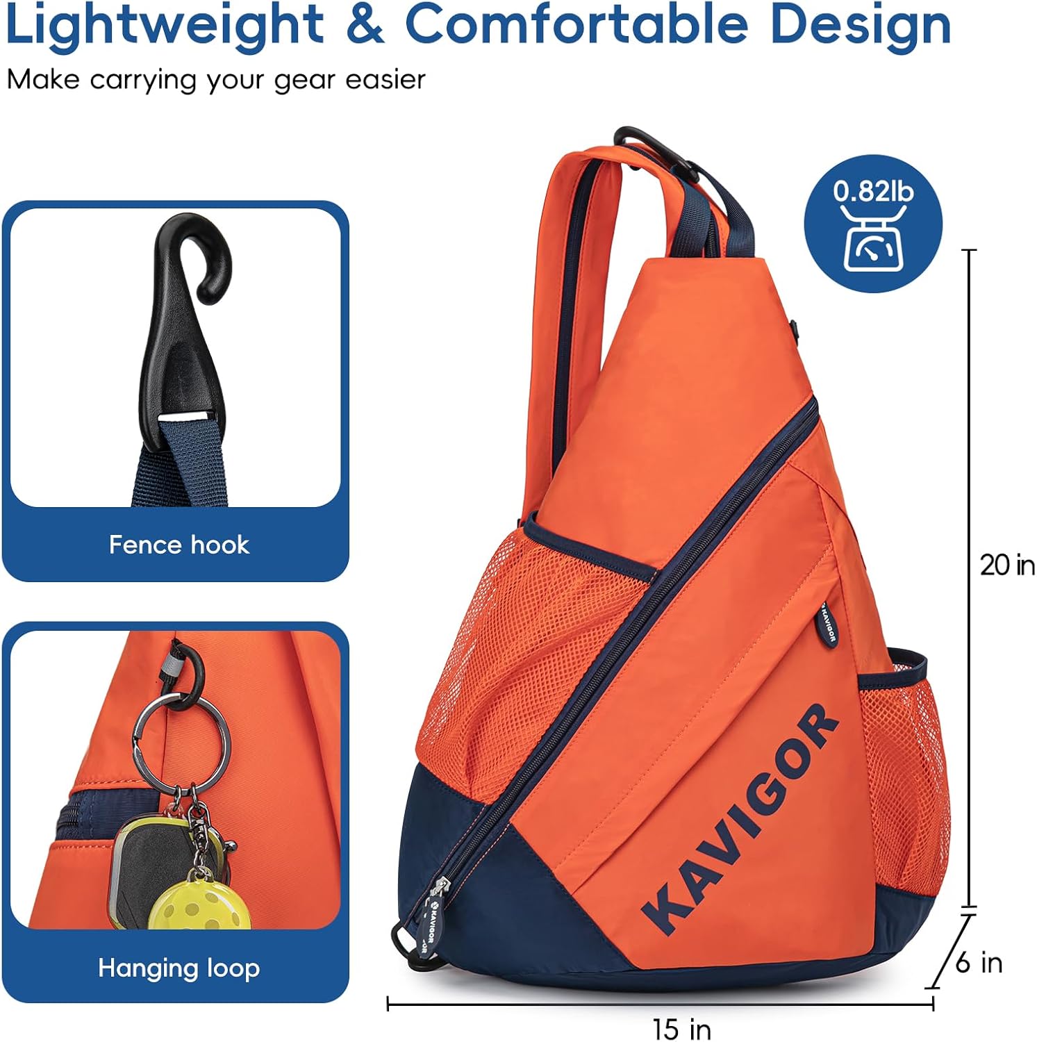 KAVIGOR Bolsa de pickleball 2025, mochila ultraligera convertible c...