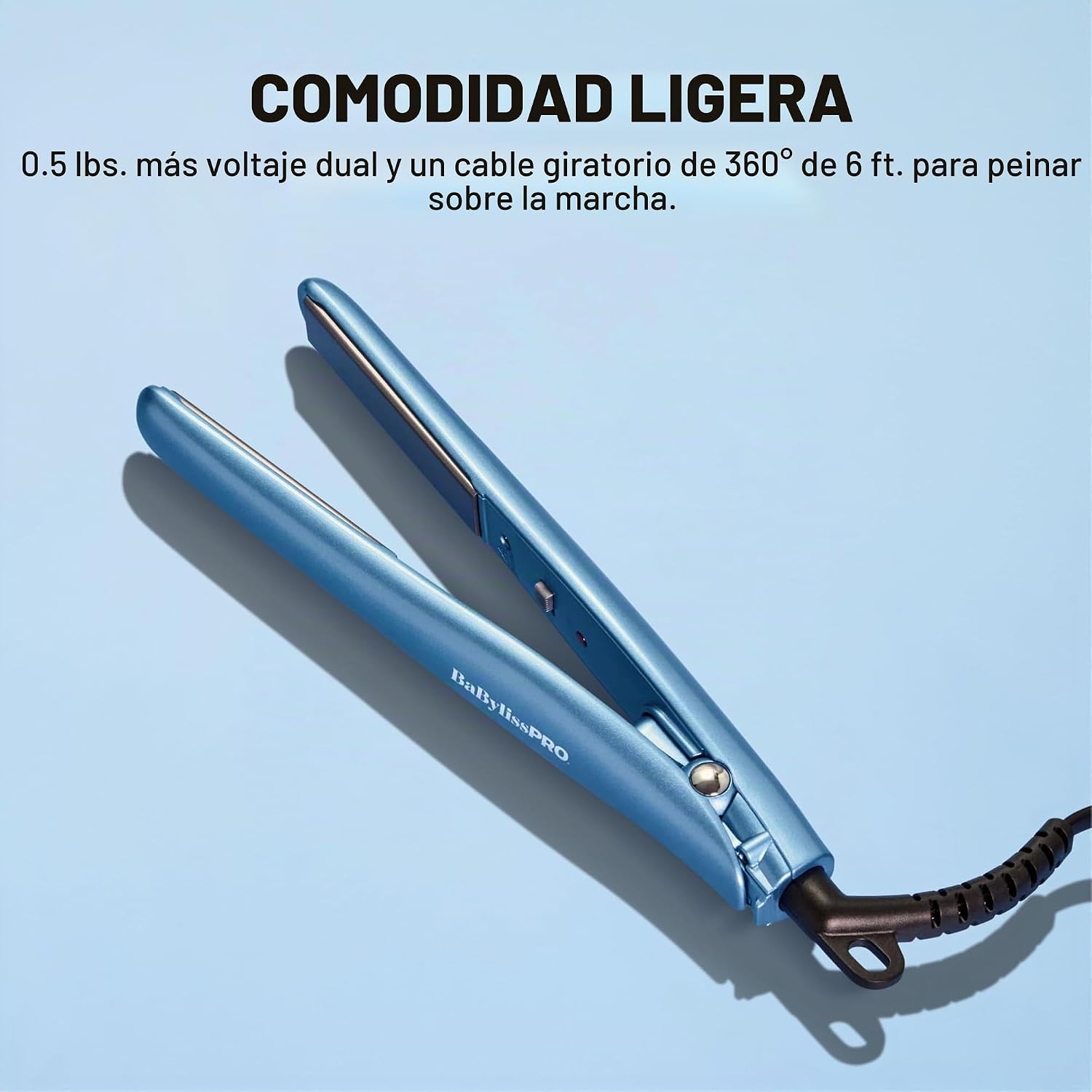 BaBylissPRO Mini plancha plana para el cabello | Plancha plana para...