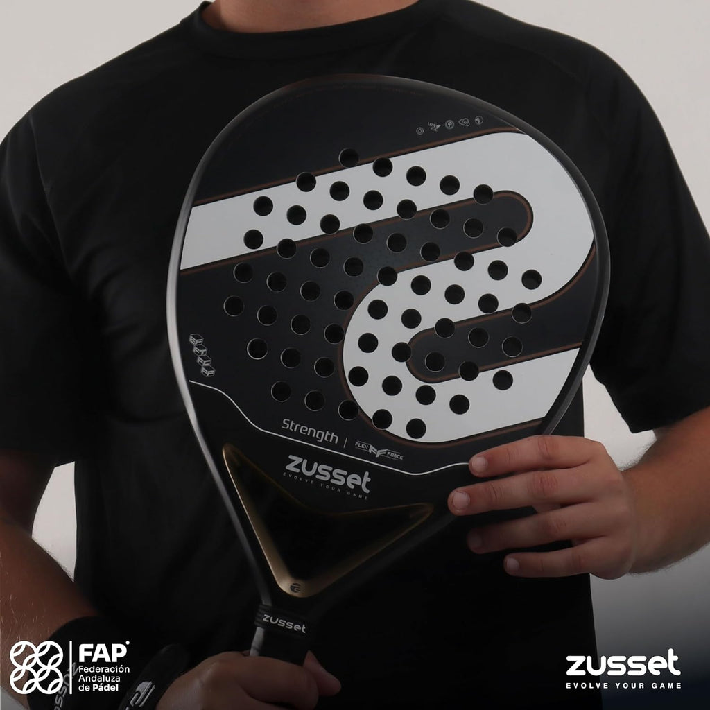 ZUSSET Pala de Padel Strength 2025 | Pala de Padel de forma redonda...
