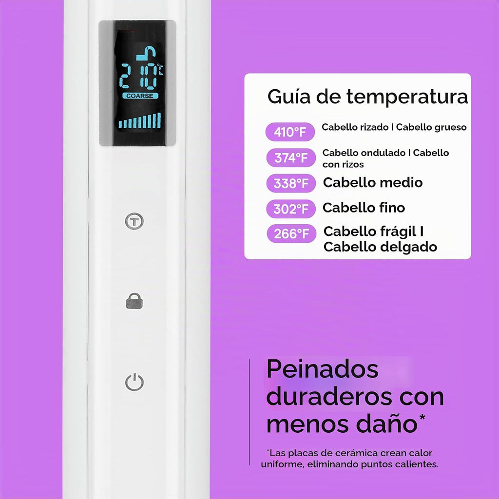 Conair - Plancha de cerámica doble, plancha plana de 1 pulgada, 5 a...