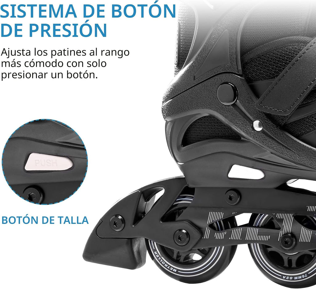 METROLLER Patines en línea adultos para hombres, mujeres y adolesce...