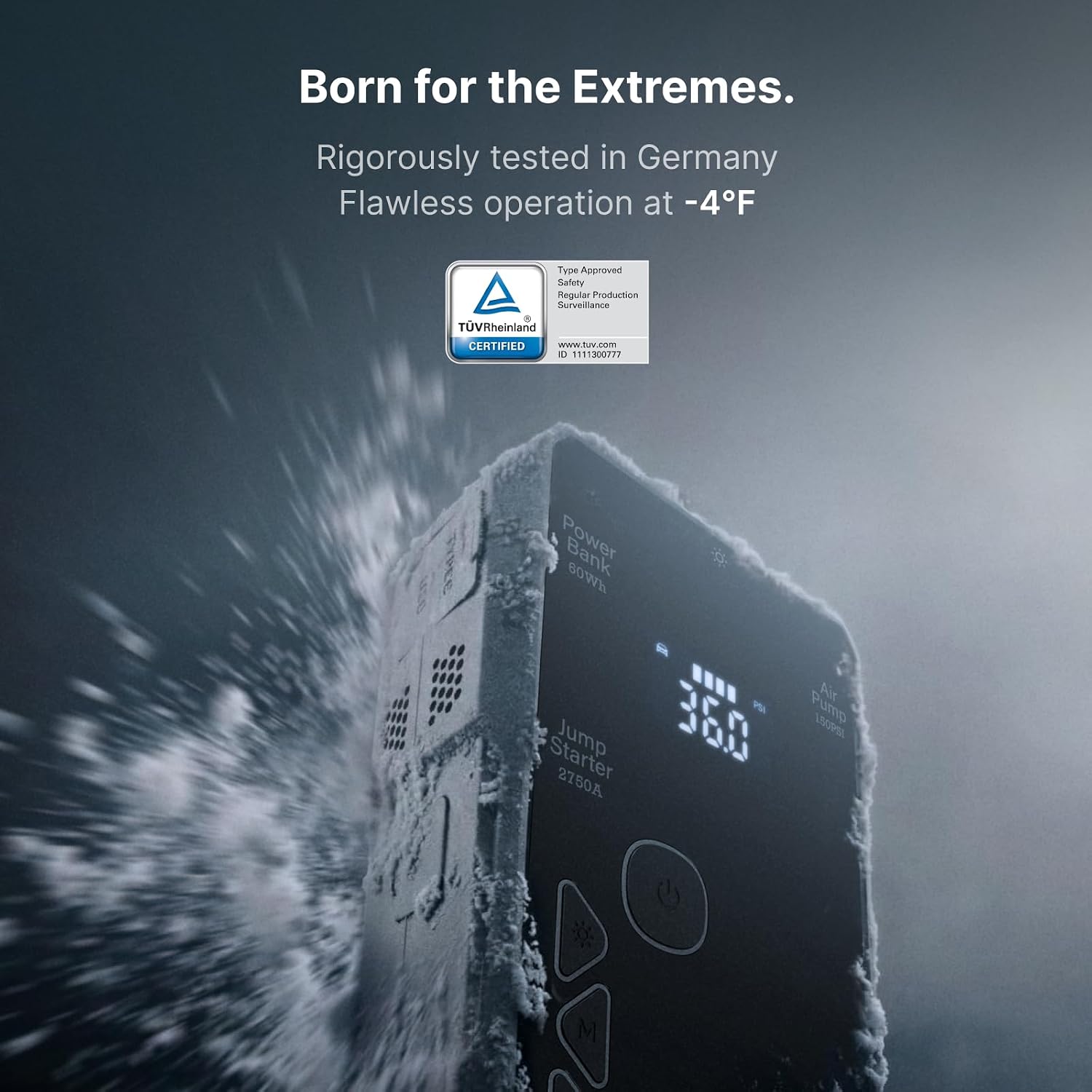 LUCKFIRE M7 TÜV - Arrancador con compresor de aire, encendido intel...