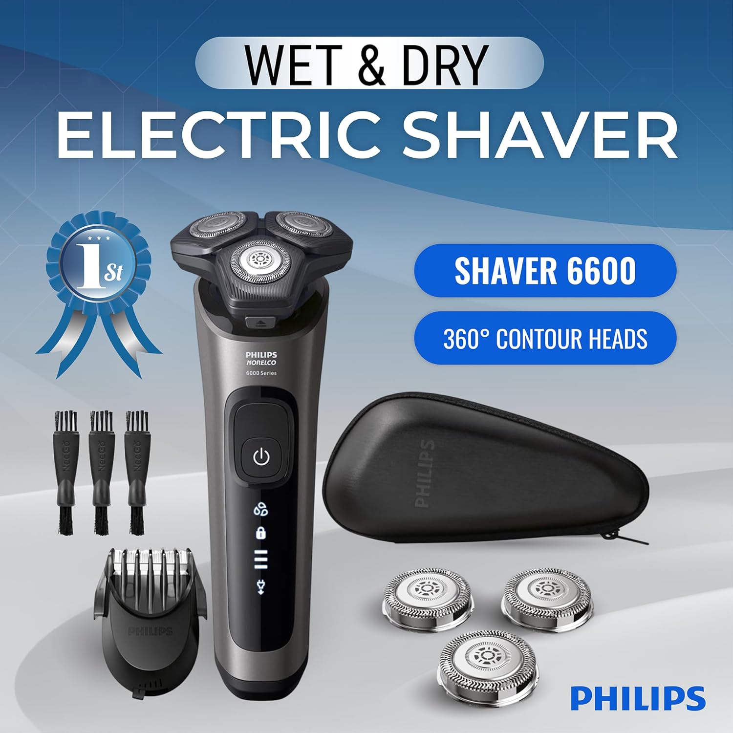 Philips Afeitadoras Eléctricas para Hombres, Afeitadora Eléctrica R...