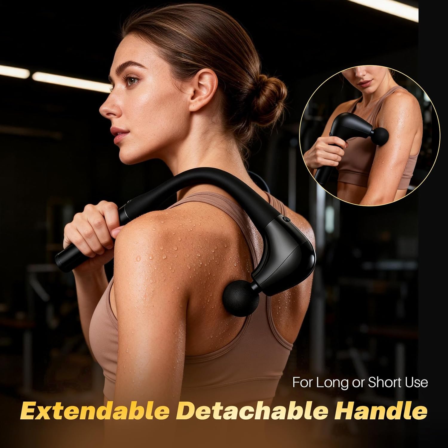 KAELUX Pistola de fascia G4D con mango largo desmontable en forma d...