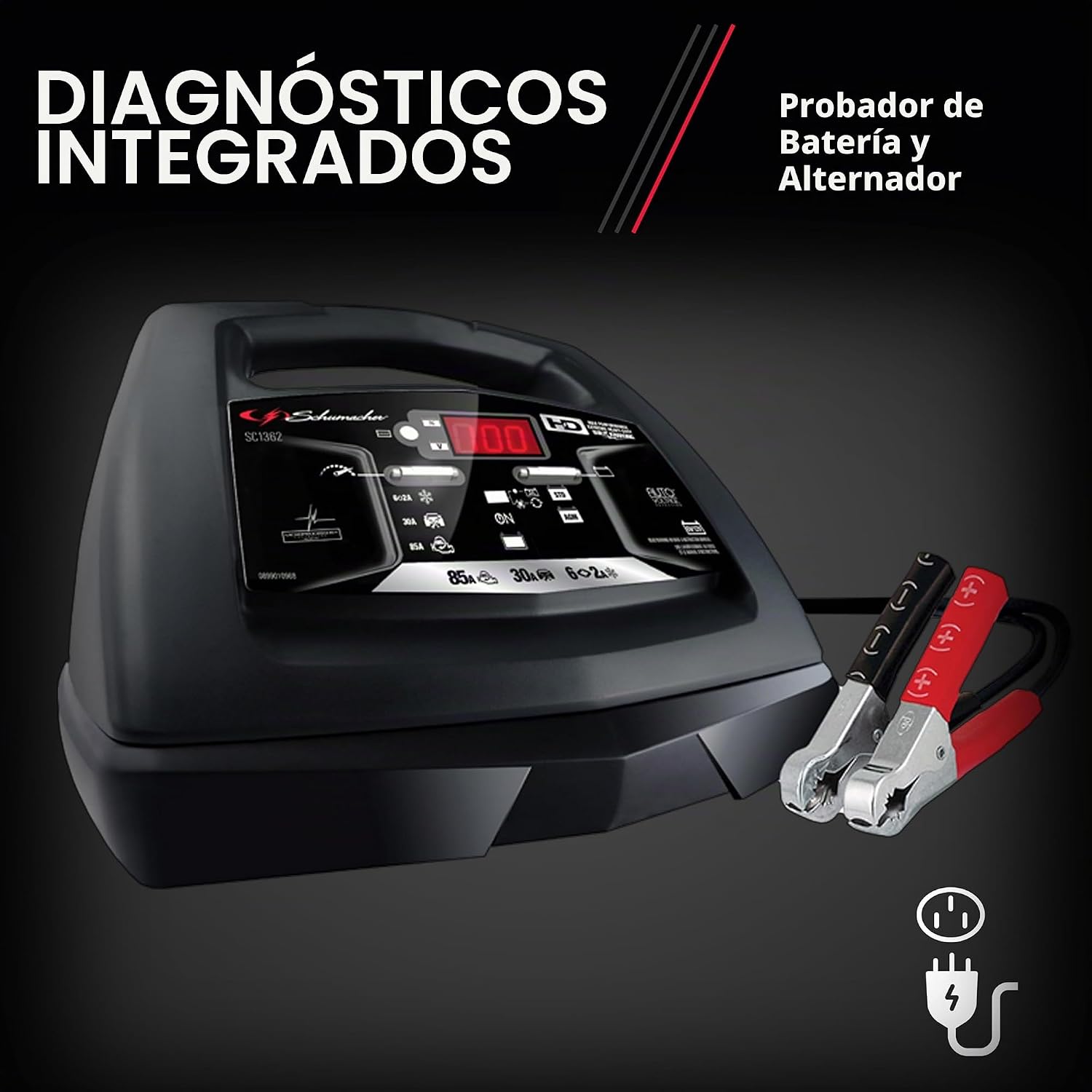 Schumacher Electric - Cargador de batería de coche de 6A y arrancad...