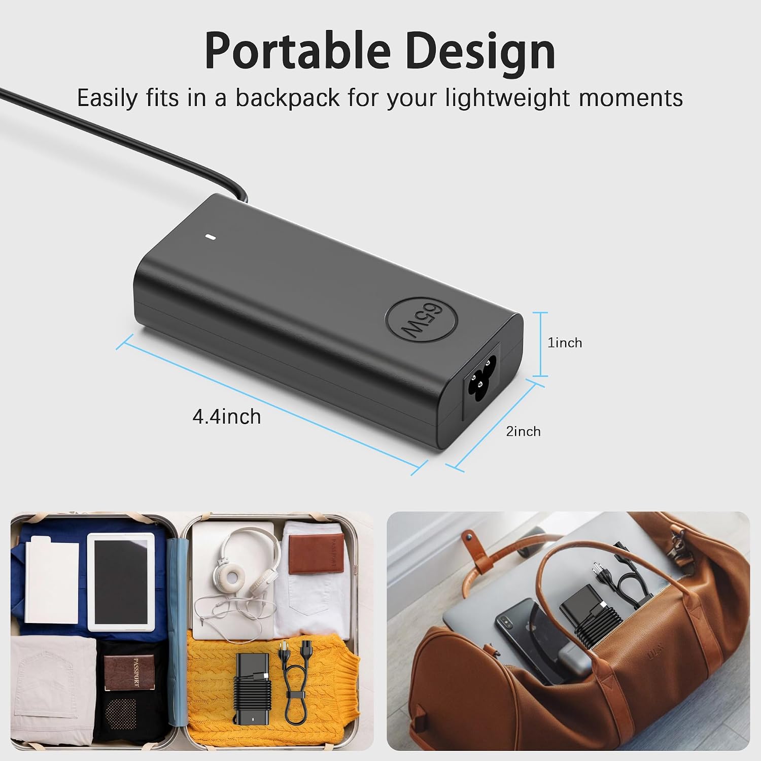 BAJ Cargador USB C de 65 W compatible con Dell Latitude 5420 5520 5...