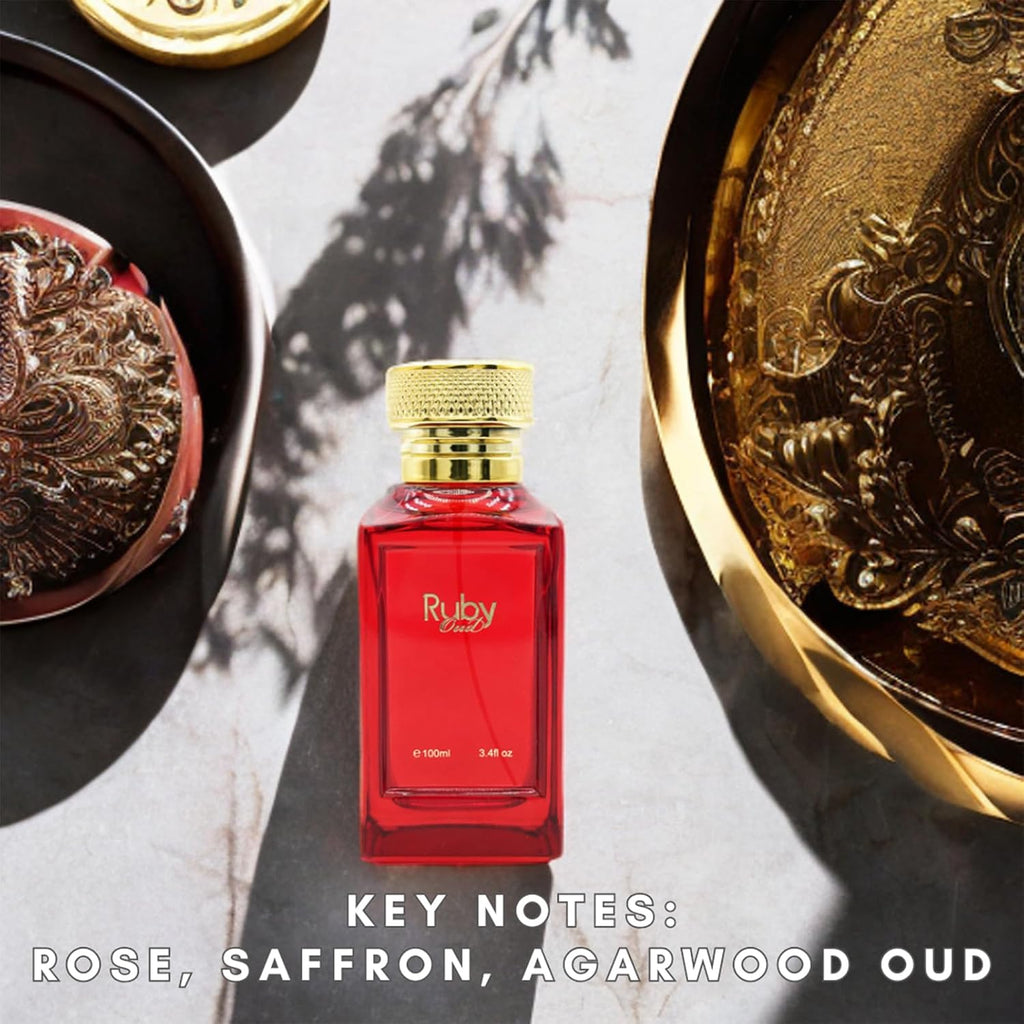 Fine Perfumery Ruby Oud - Perfume de larga duración para mujer - Co...