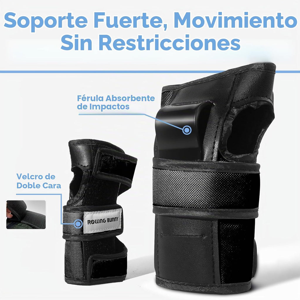 RollingBunny Juego de equipo de protección de patinaje para adultos...