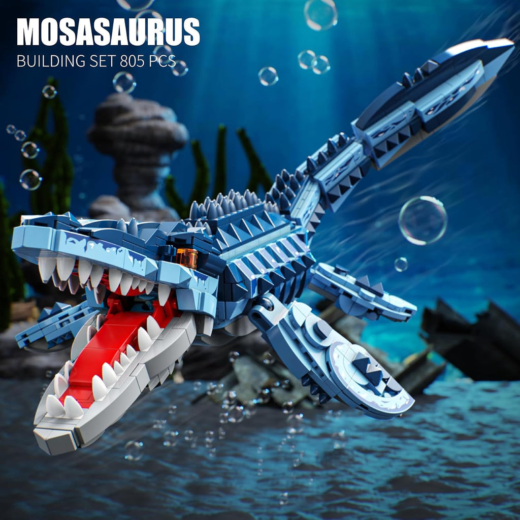 EITOLNR Juego de bloques de construcción de Mosasaurus, 805 piezas,...