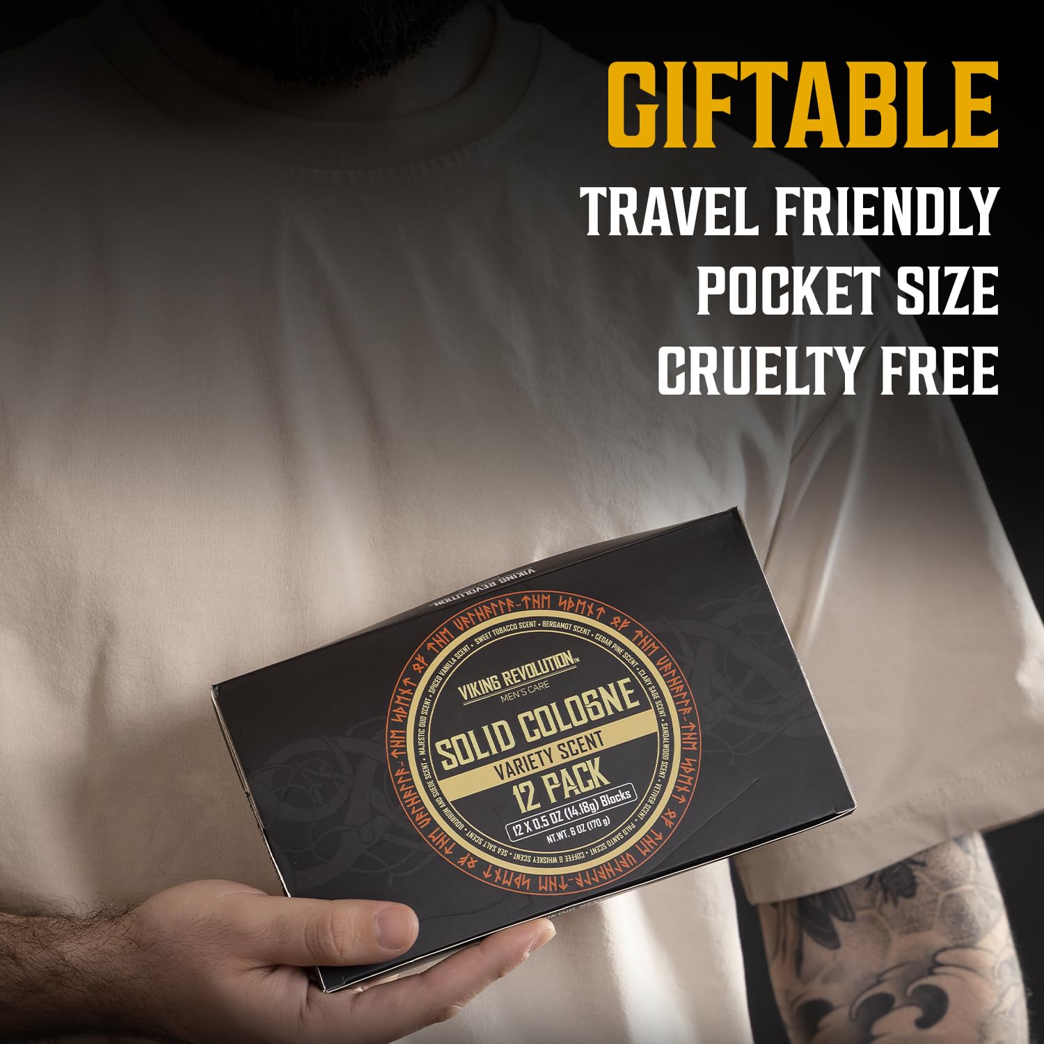 Viking Revolution Solid Cologne - Paquete de 12 unidades para hombr...