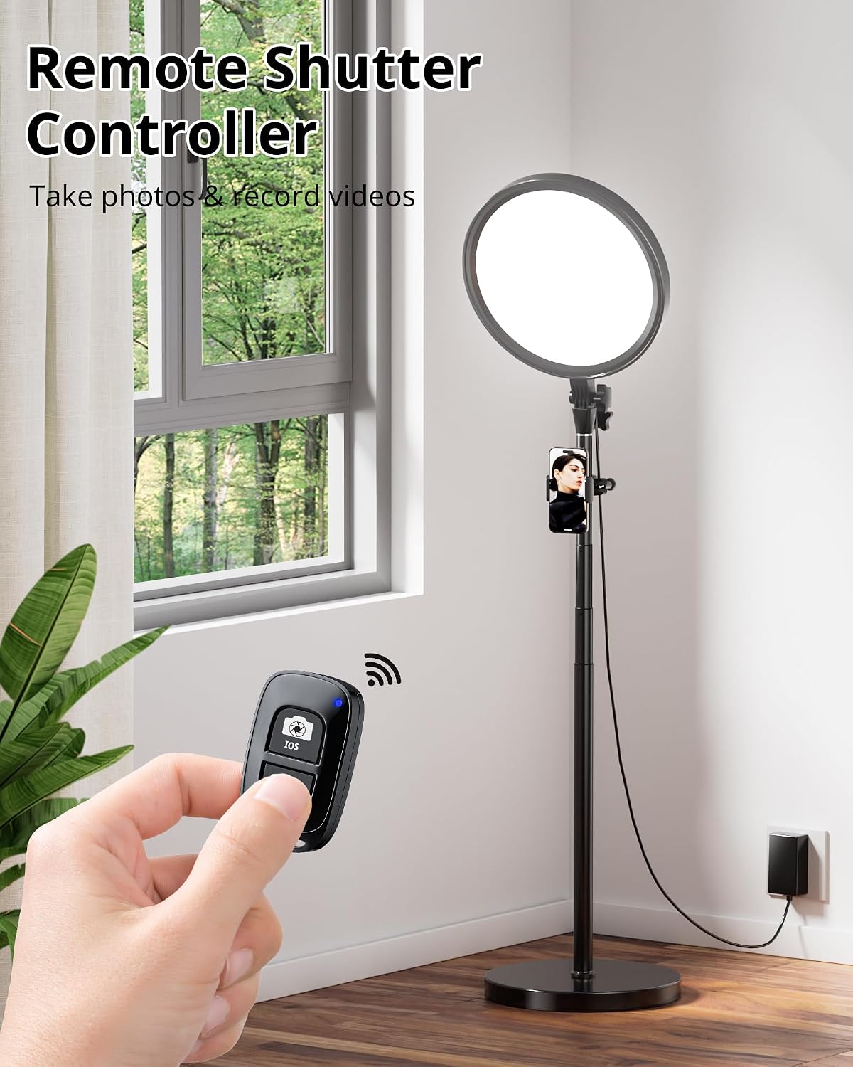 UBeesize - Anillo de luz profesional con soporte, soporte para telé...