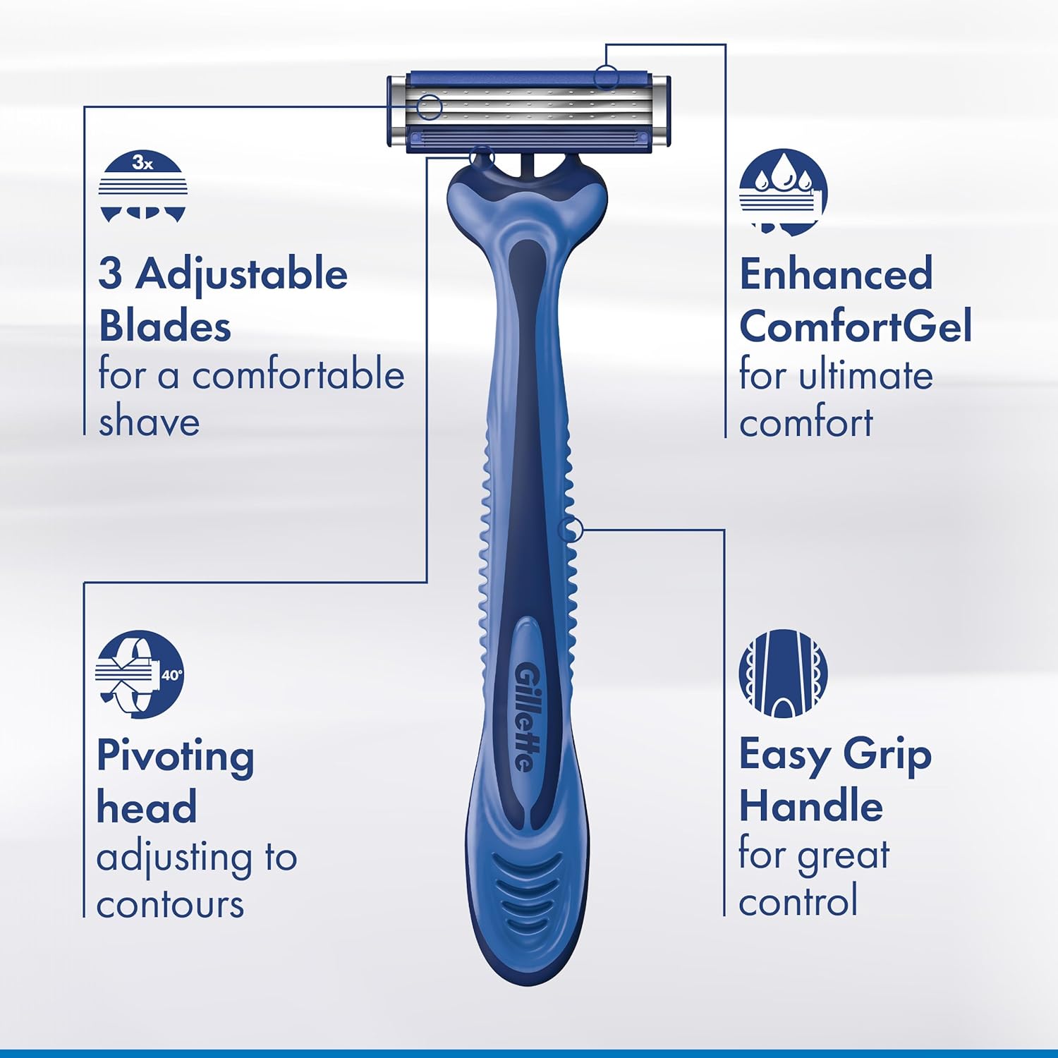 Gillette Sensor3 Comfort, 8 unidades | Desechables | Para Hombre |...
