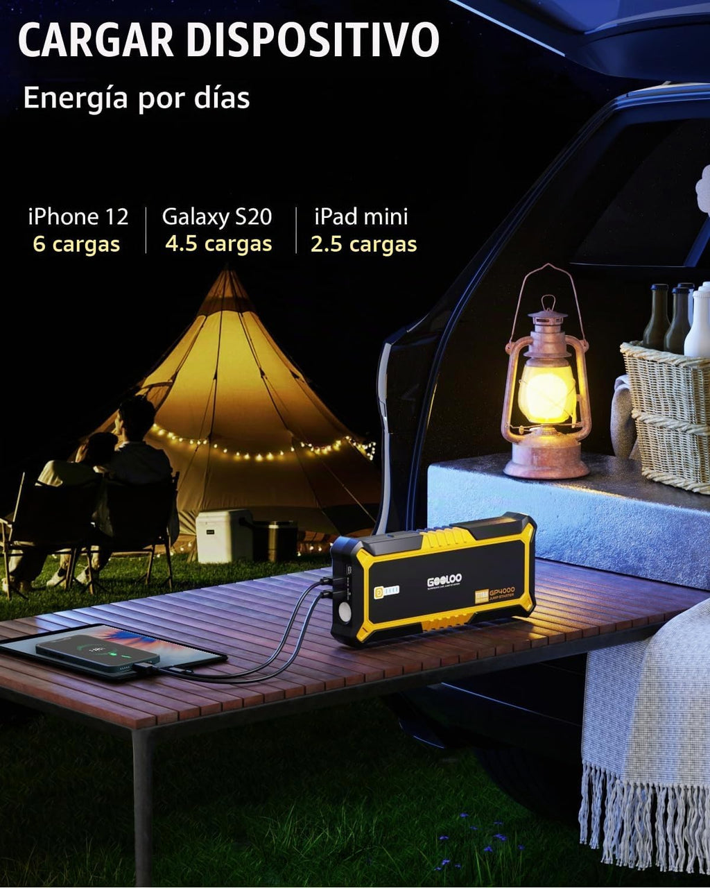 GOOLOO GP4000 Arrancador de batería 4000A Pico para automóvil (todo...