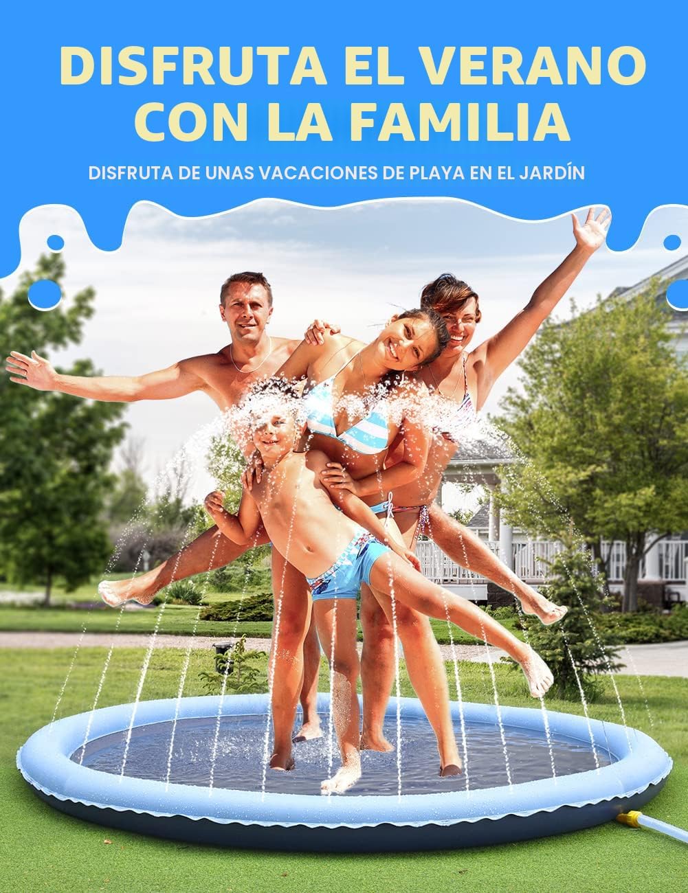 VISTOP - Alfombrilla antideslizante con aspersión, para niños y per...