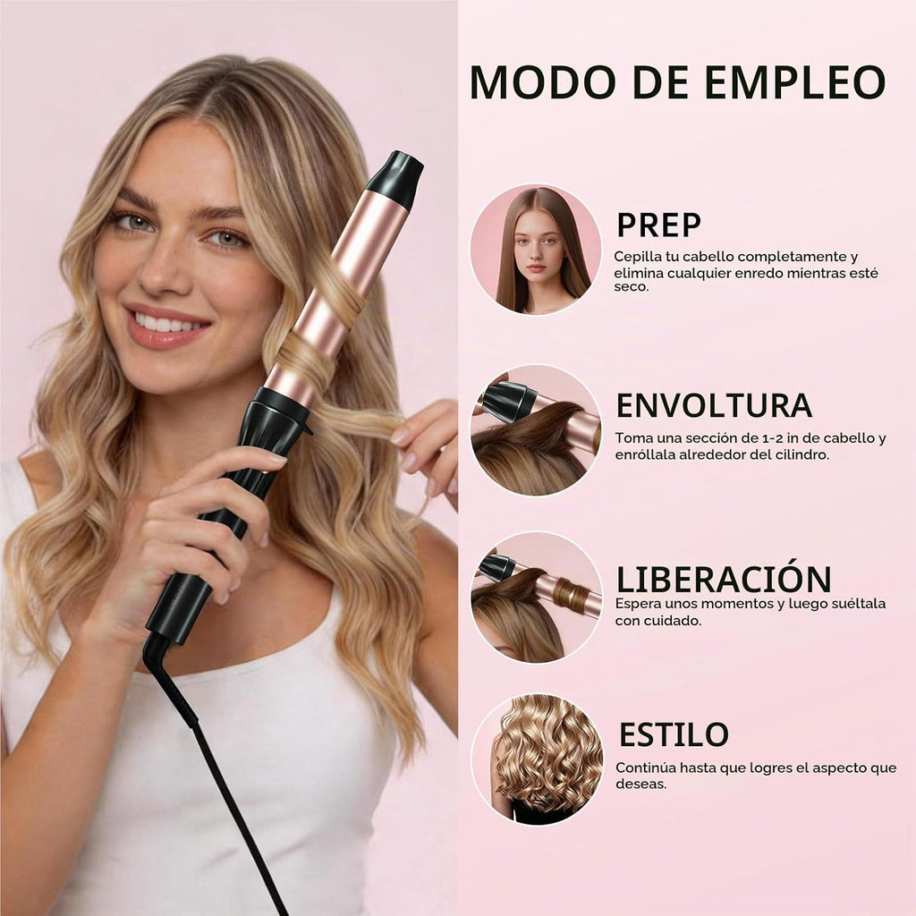 Hahahope Varita rizadora de 1 1\/4 pulgadas para ondas de playa hin...