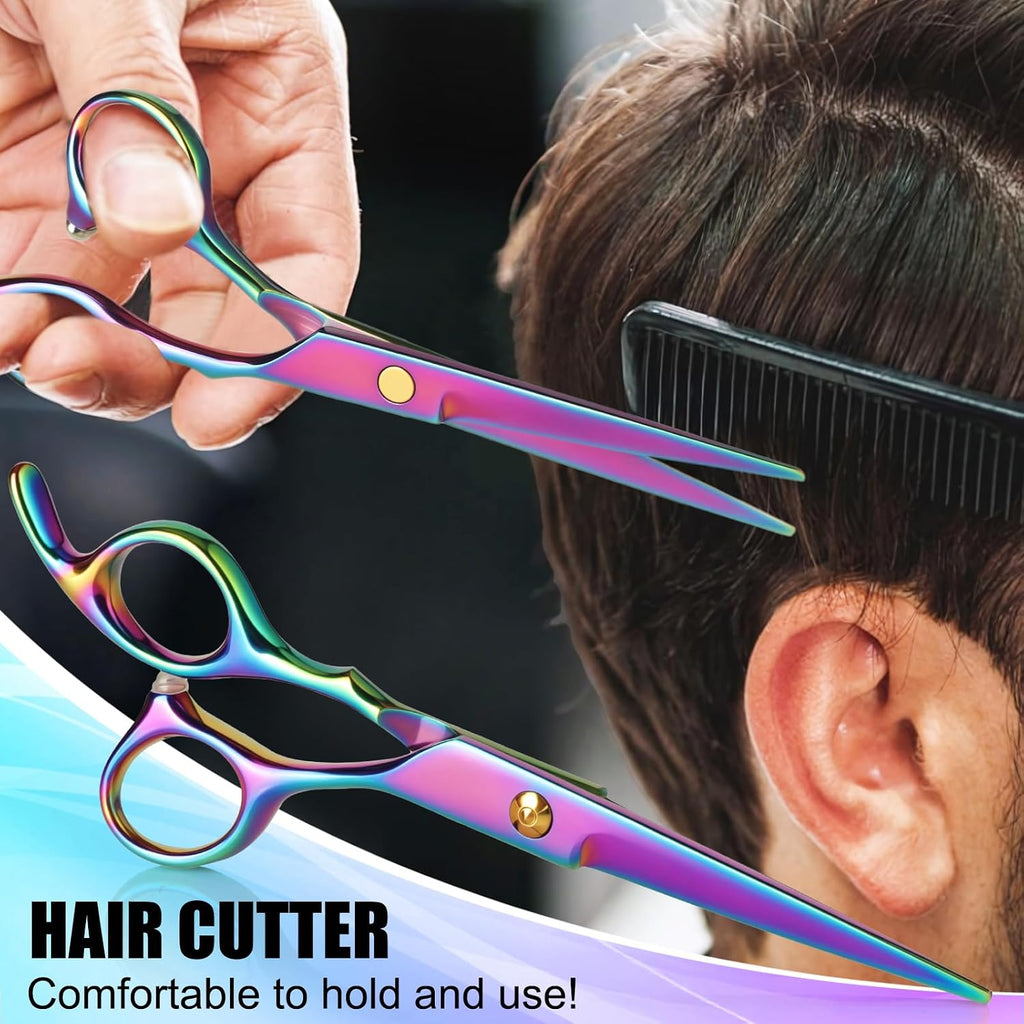 Juego de tijeras de corte de pelo, kit profesional de tijeras de co...