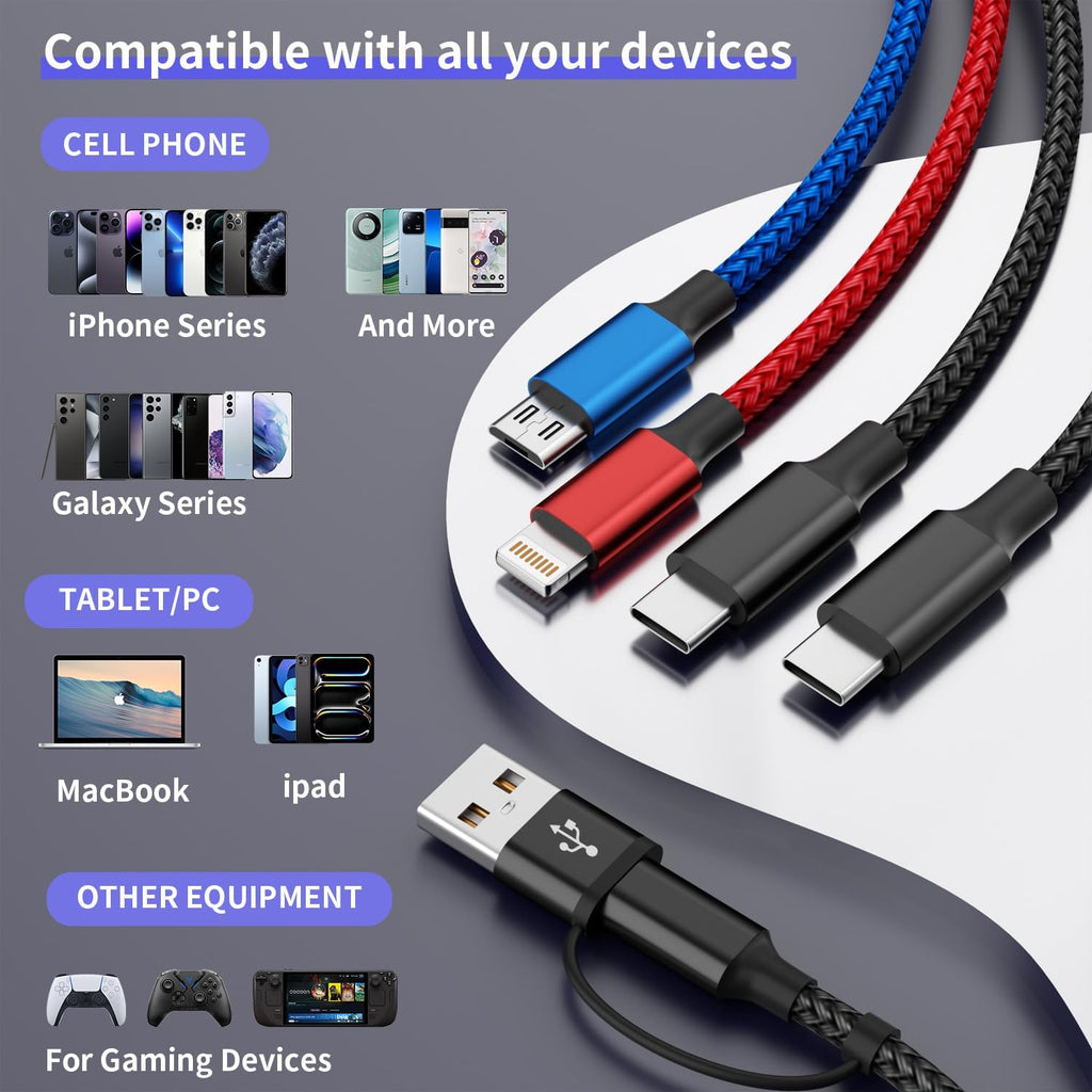 Travel Cruise Essentials 2026 - Cable de carga 4 en 2 con puerto do...