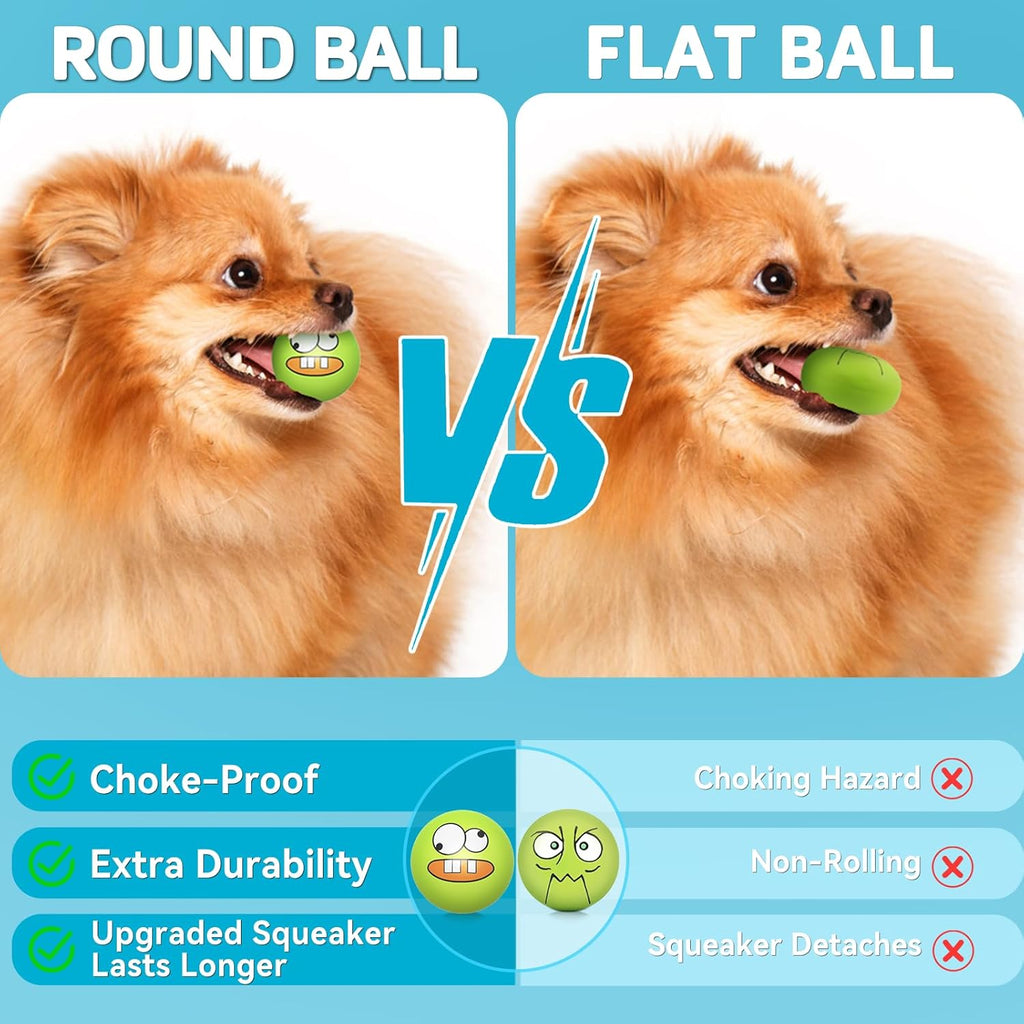 HDSX Juguetes chirriantes para perros, pelotas chirriantes de goma...
