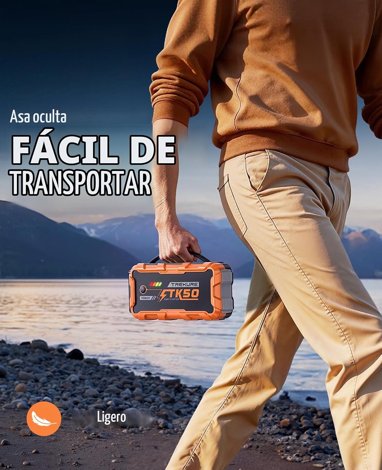 TREKURE Arrancador portátil de coche 8000A 26800mAh, arrancador de...