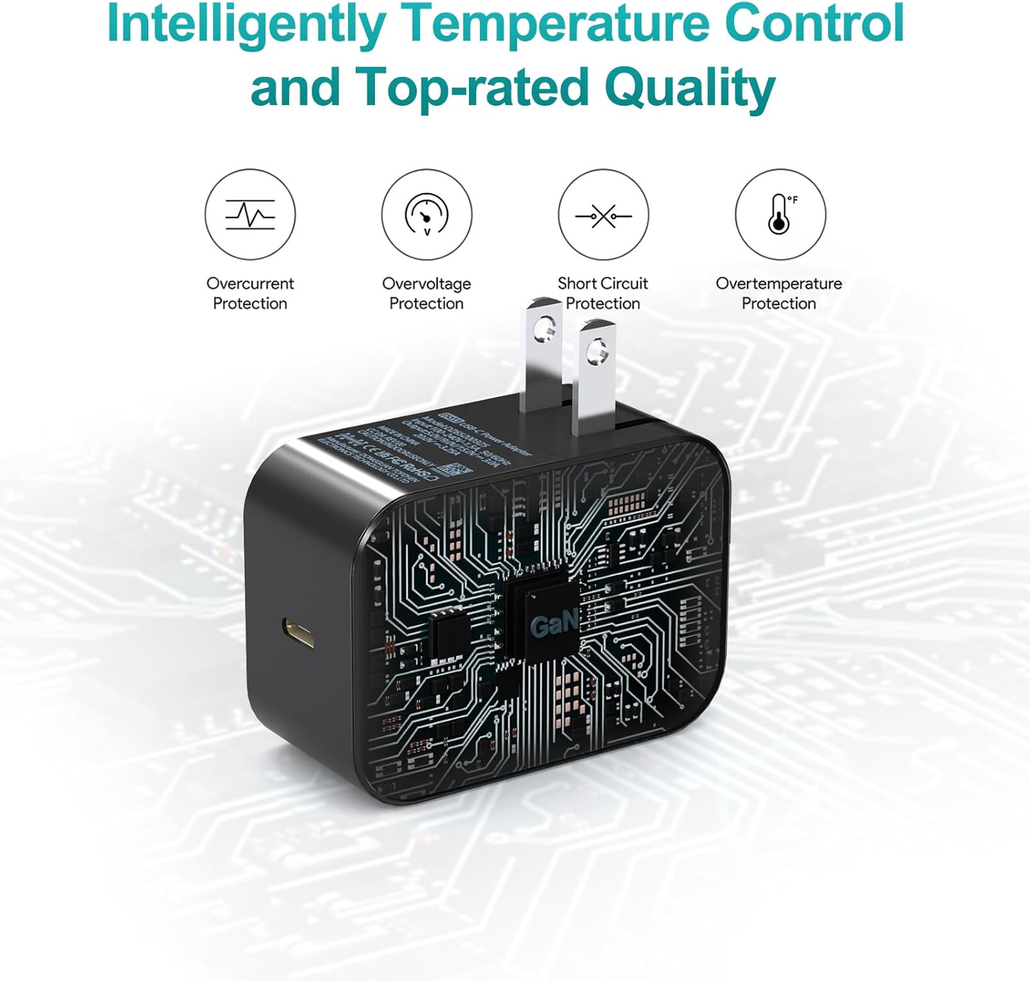 Nuevo cargador de superficie de 65 W con enchufe de CA plegable, co...