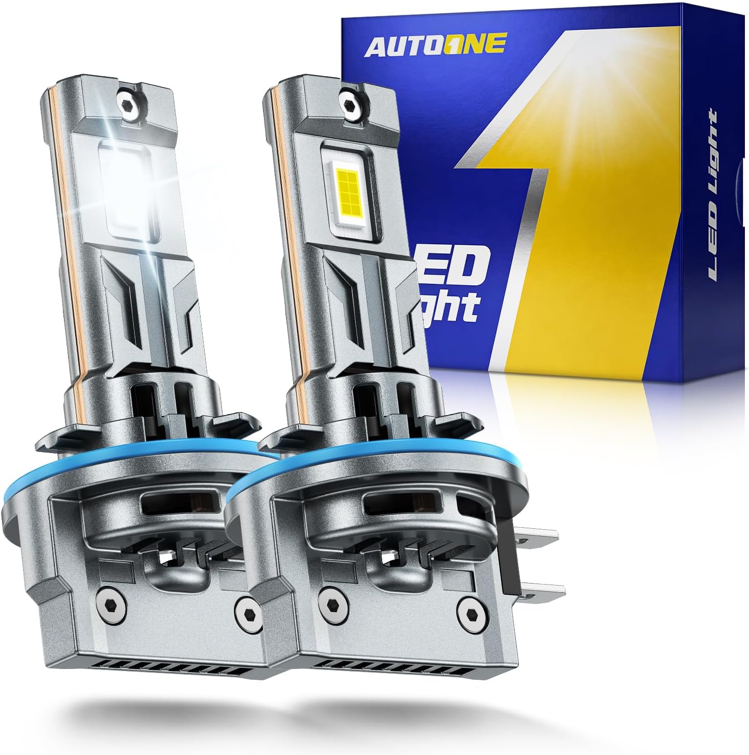 AUTOONE Bombilla LED H11B, 70000LM H11B, sin parpadeo, fácil instal...