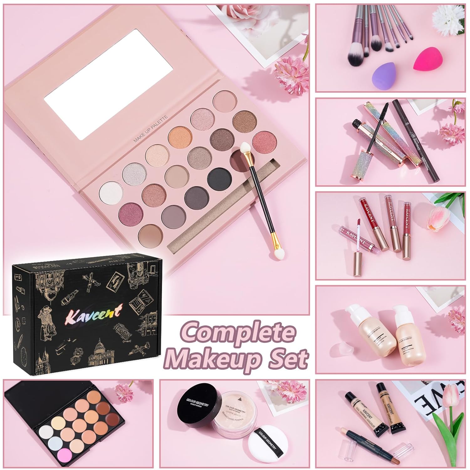 Juego de maquillaje para adolescentes Kit de maquillaje para mujere...