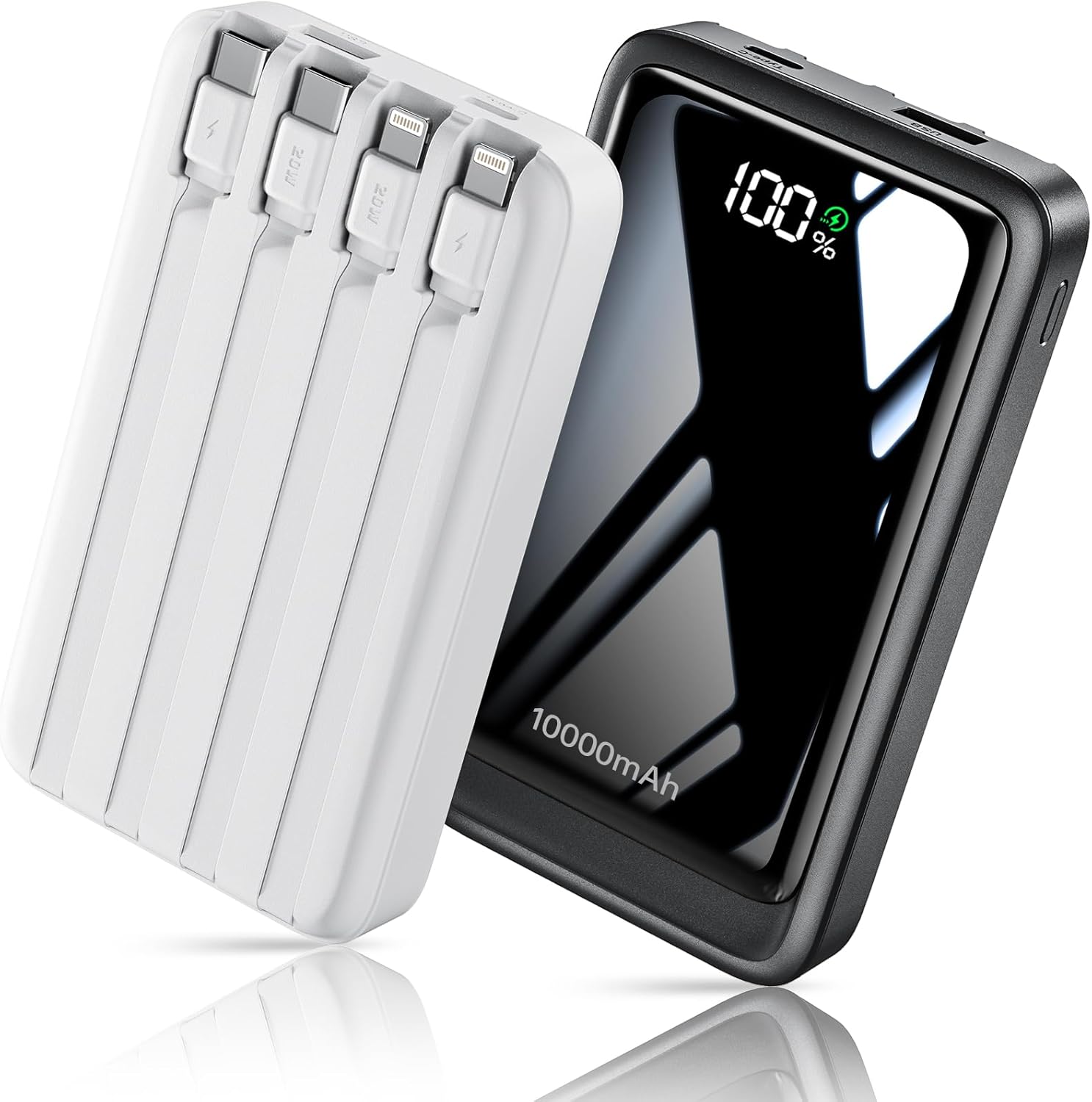 VTIAEK Paquete de 2 cargadores portátiles de 10000 mAh 2026 con 4 c...