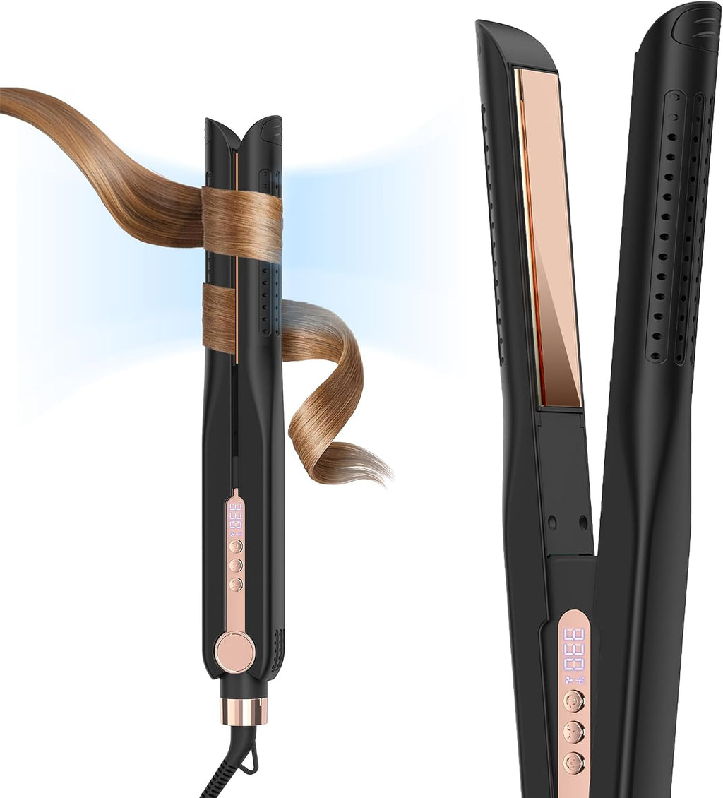 SKIMI Airflow Styler 2.0 Plancha de pelo de titanio y varita rizado...