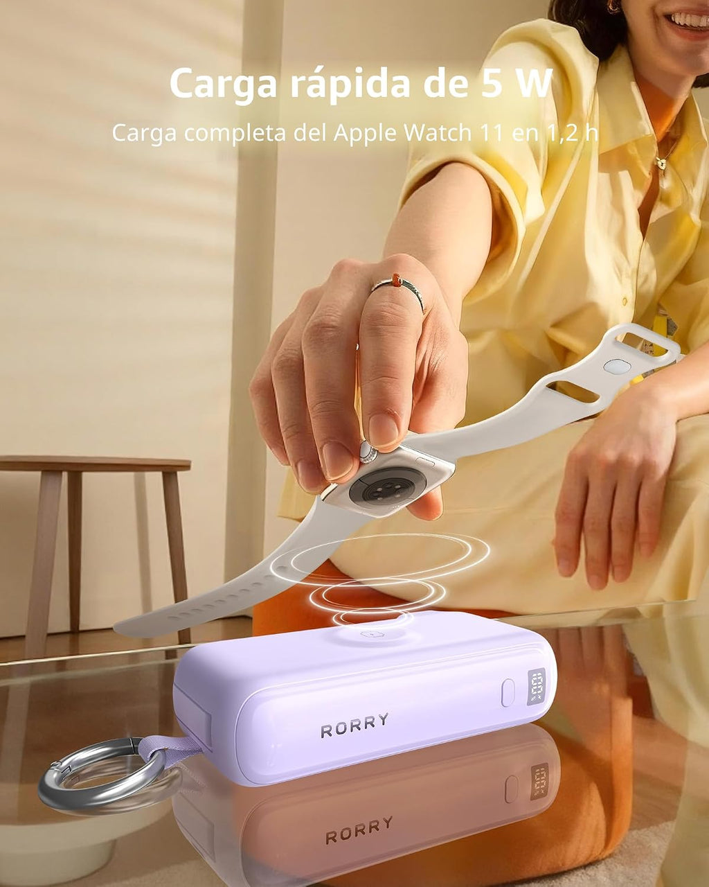 RORRY Cargador portátil Flow, cargador de batería de carga rápida d...