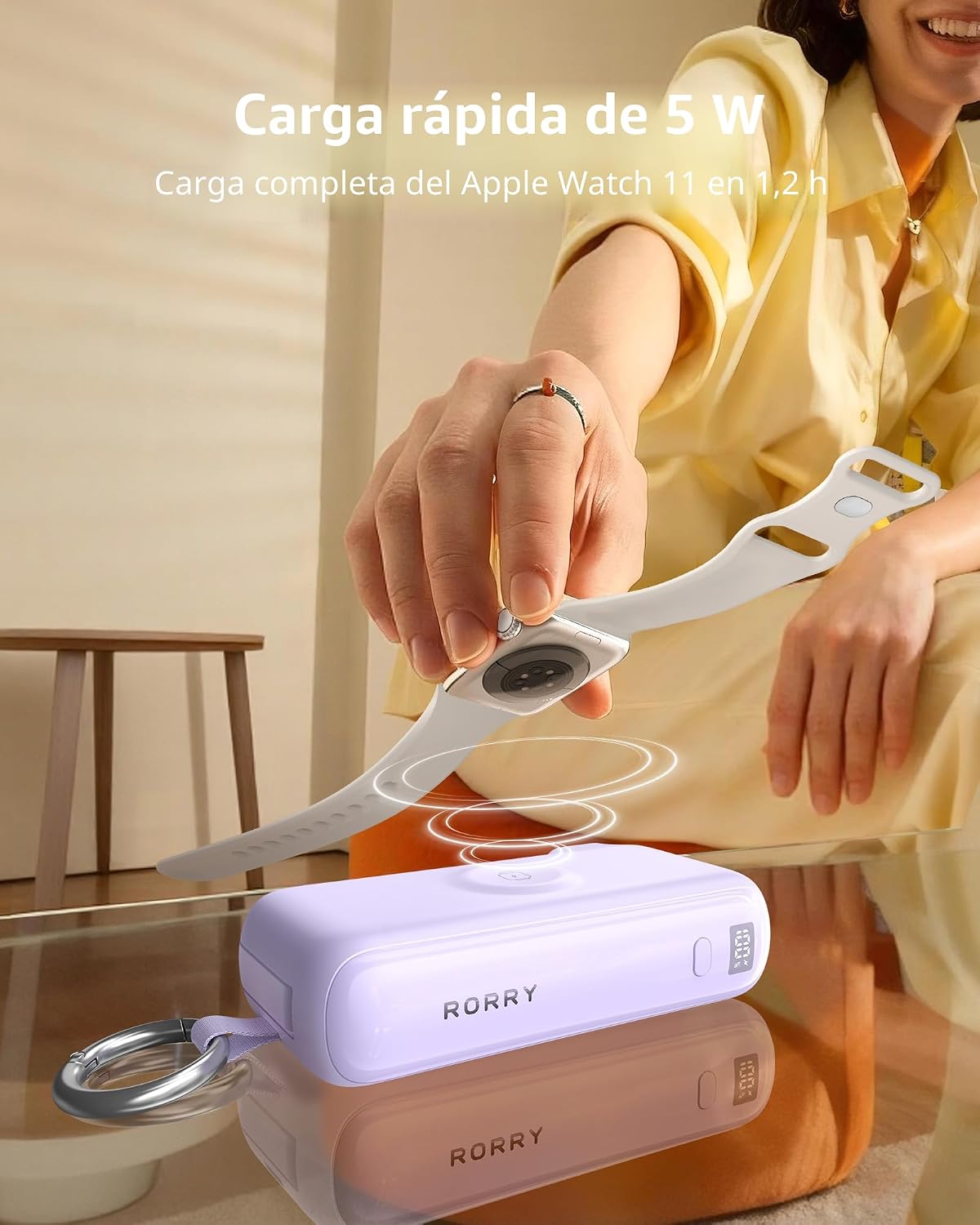 RORRY Cargador portátil Flow, cargador de batería de carga rápida d...
