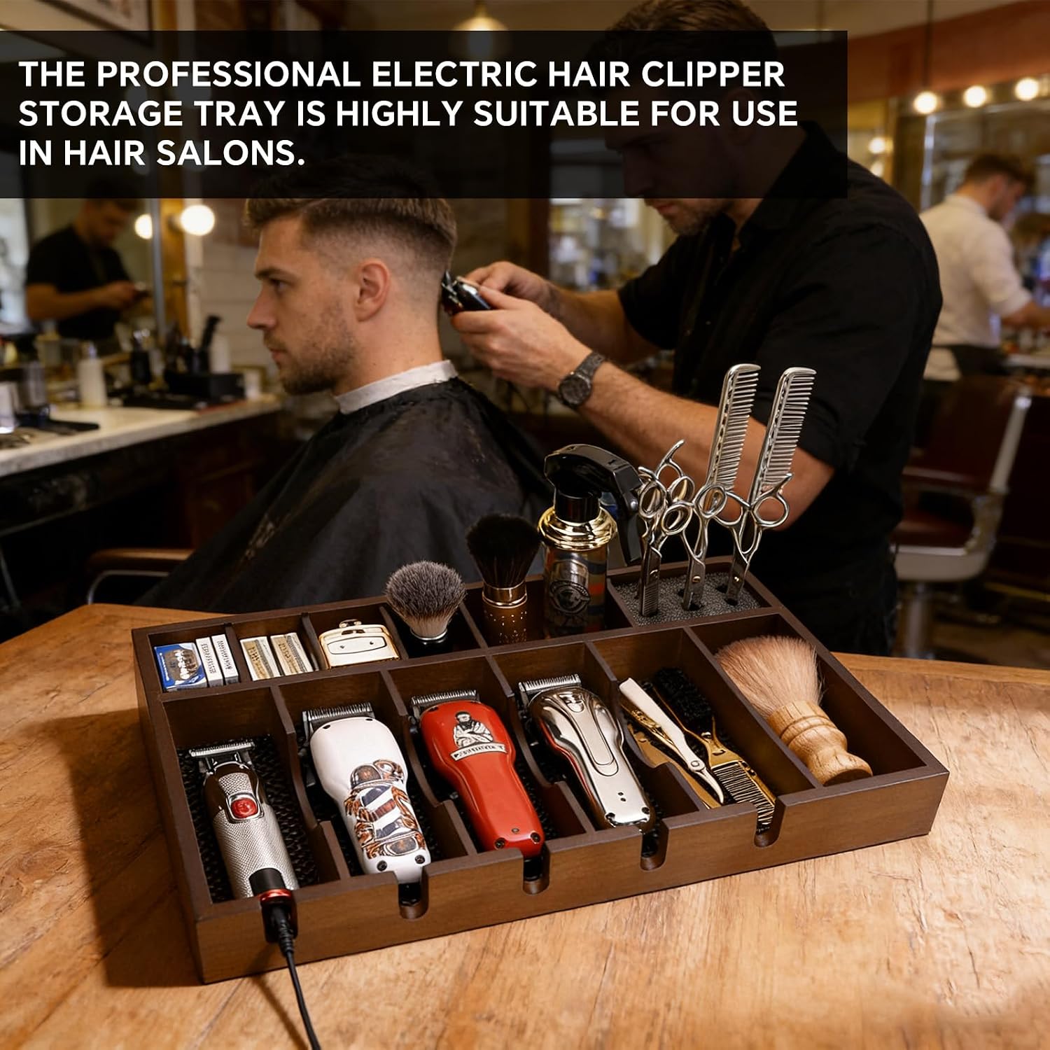 BARBERTOP Estación organizadora de peluquería, bandeja de almacenam...
