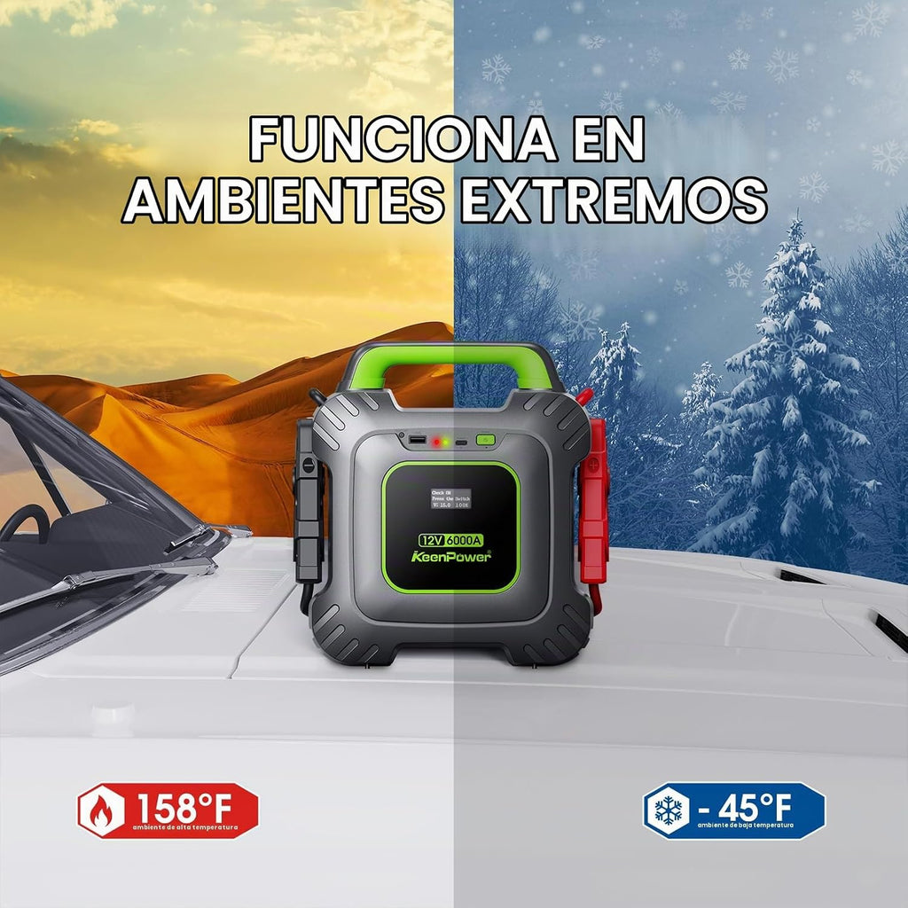 KeenPower Arrancador de batería de supercondensador 6000A [Versión...