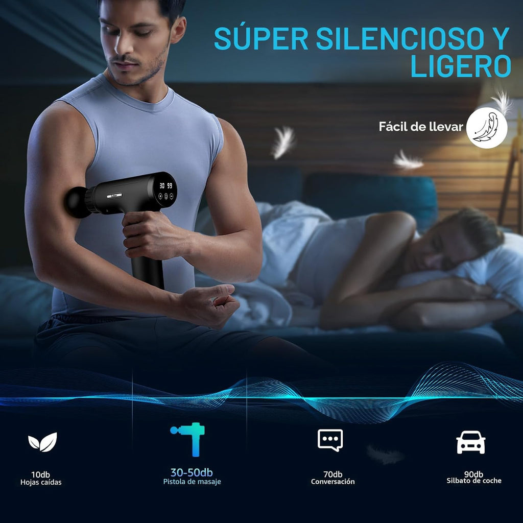 Gvber Pistola de masaje, pistola de masaje de tejido profundo, masa...