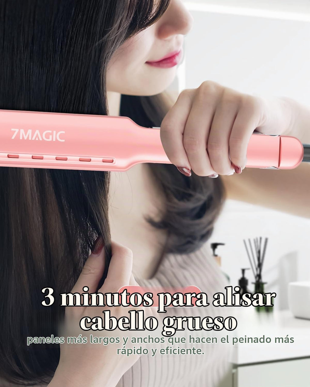 Temp, plancha alisadora rápida MCH, plancha de pelo con doble volta...