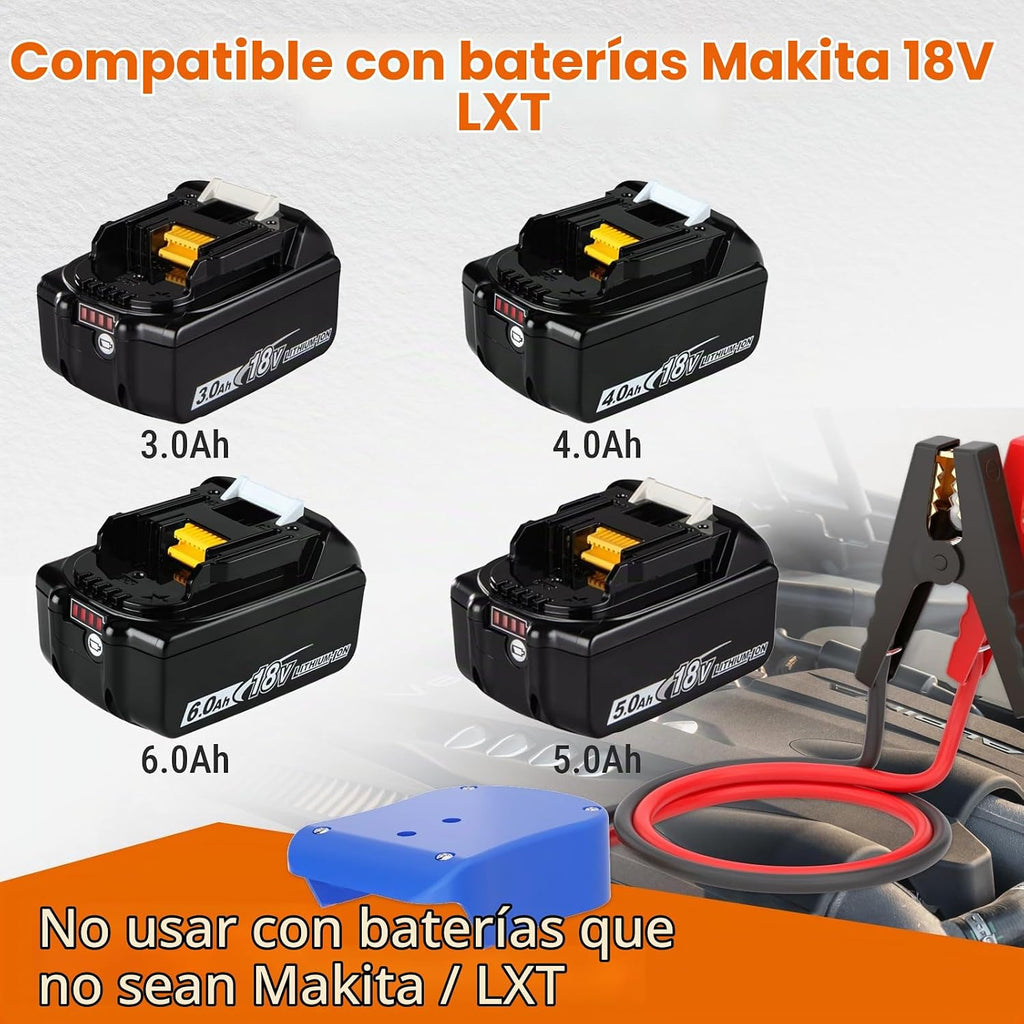 MaySpare Adaptador de cables de puente compatible con batería Makit...