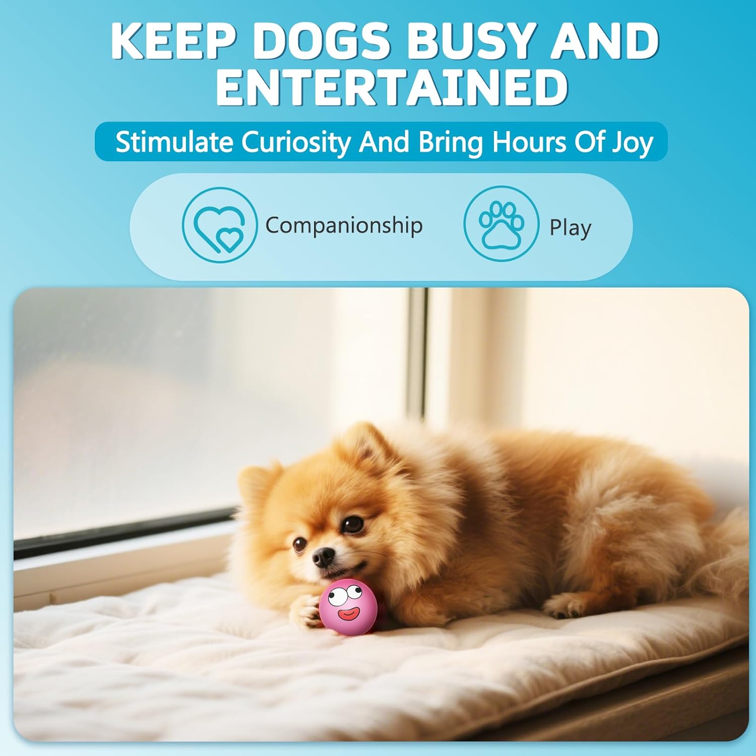 HDSX Juguetes chirriantes para perros, pelotas chirriantes de goma...