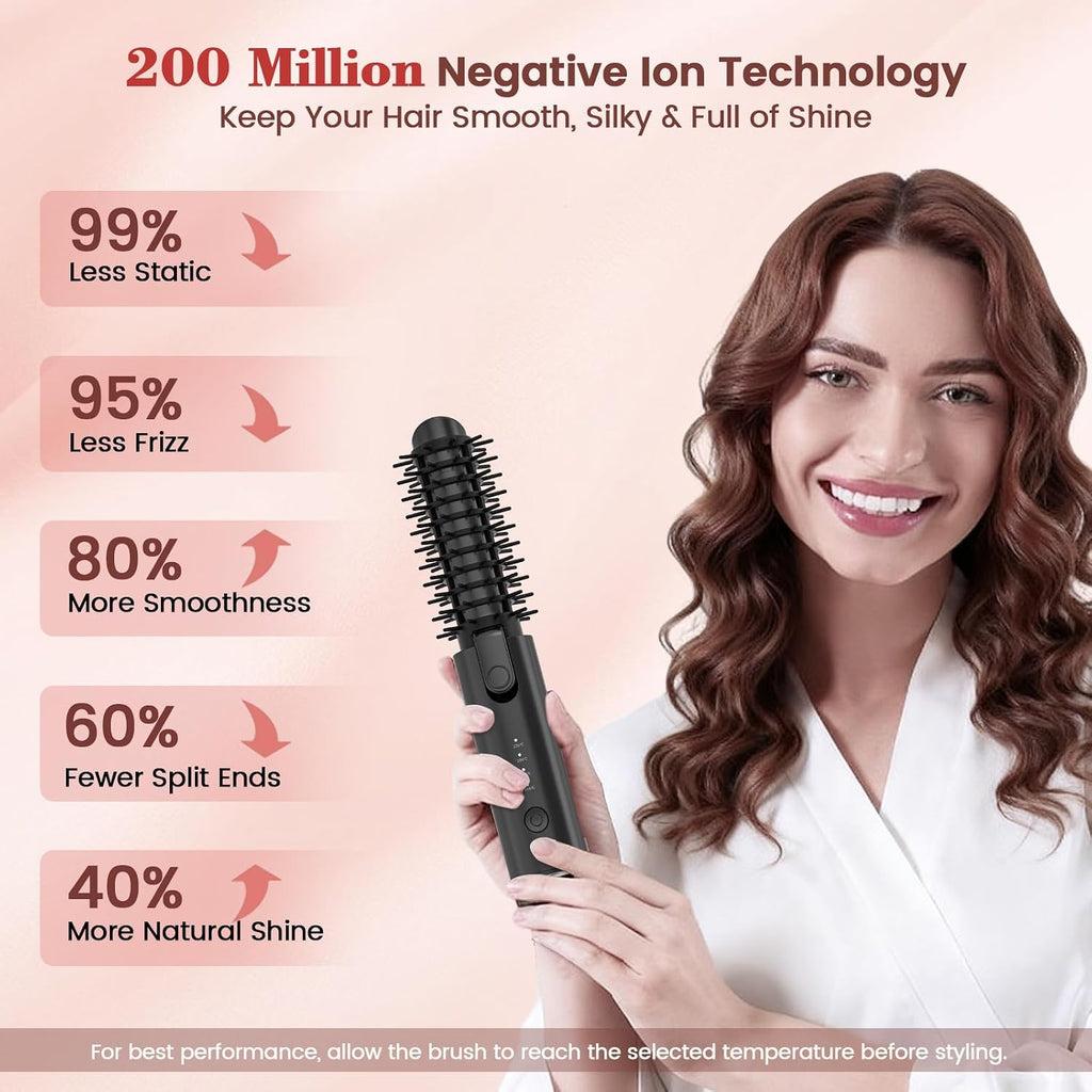 Youbella Cepillo Rizador de Pelo Inalámbrico, Rizador de Pelo Portá...