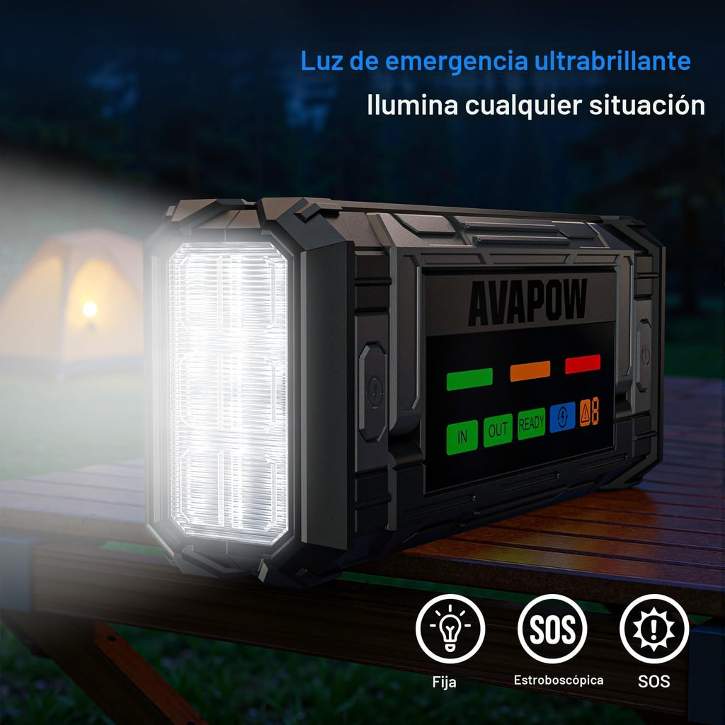 AVAPOW Arrancador de batería de 8000 A portátil con pantalla HD de...